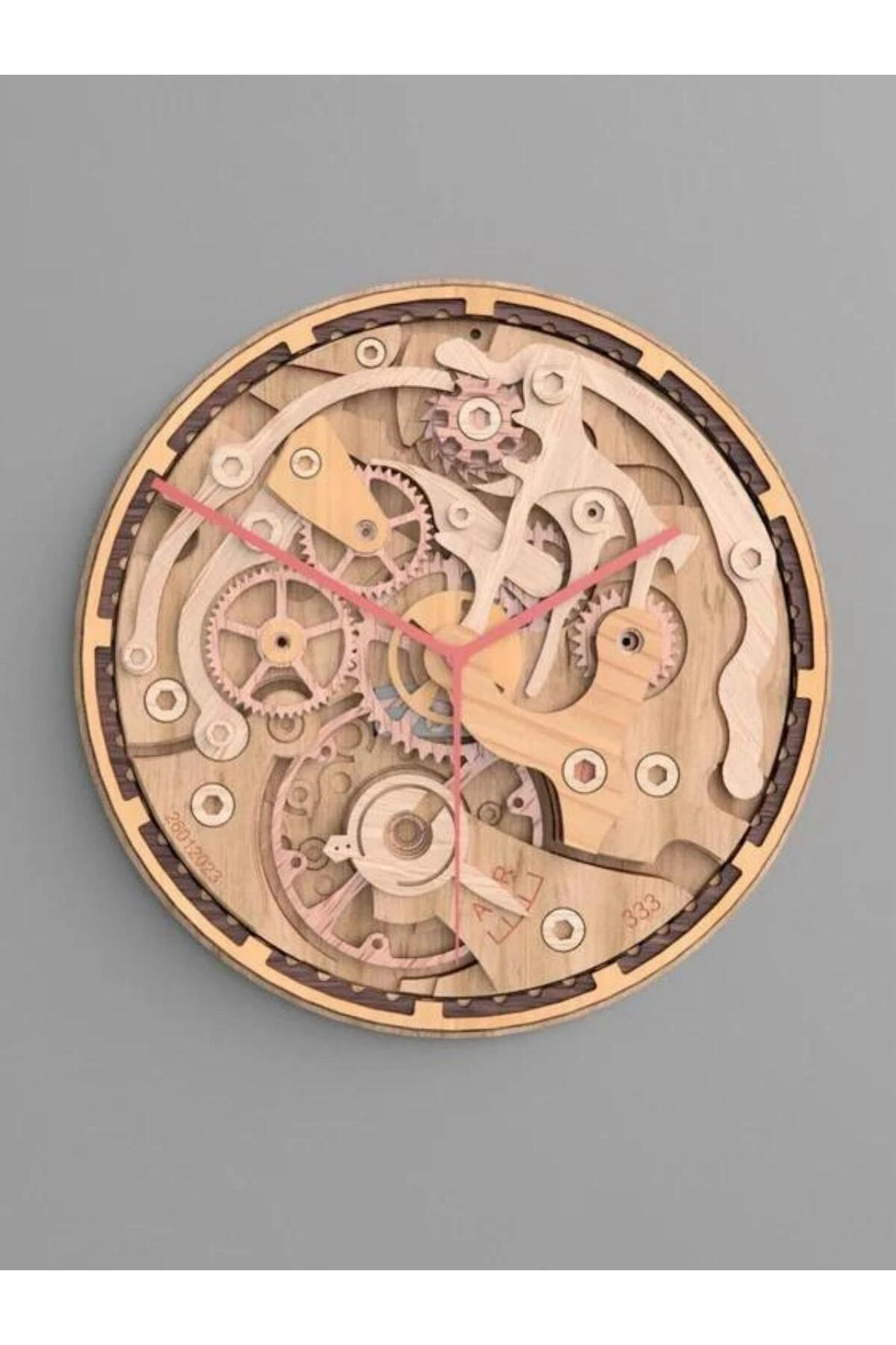 AHŞAP DEKORATİF DUVAR SAATİ EŞŞİZ TASARIM