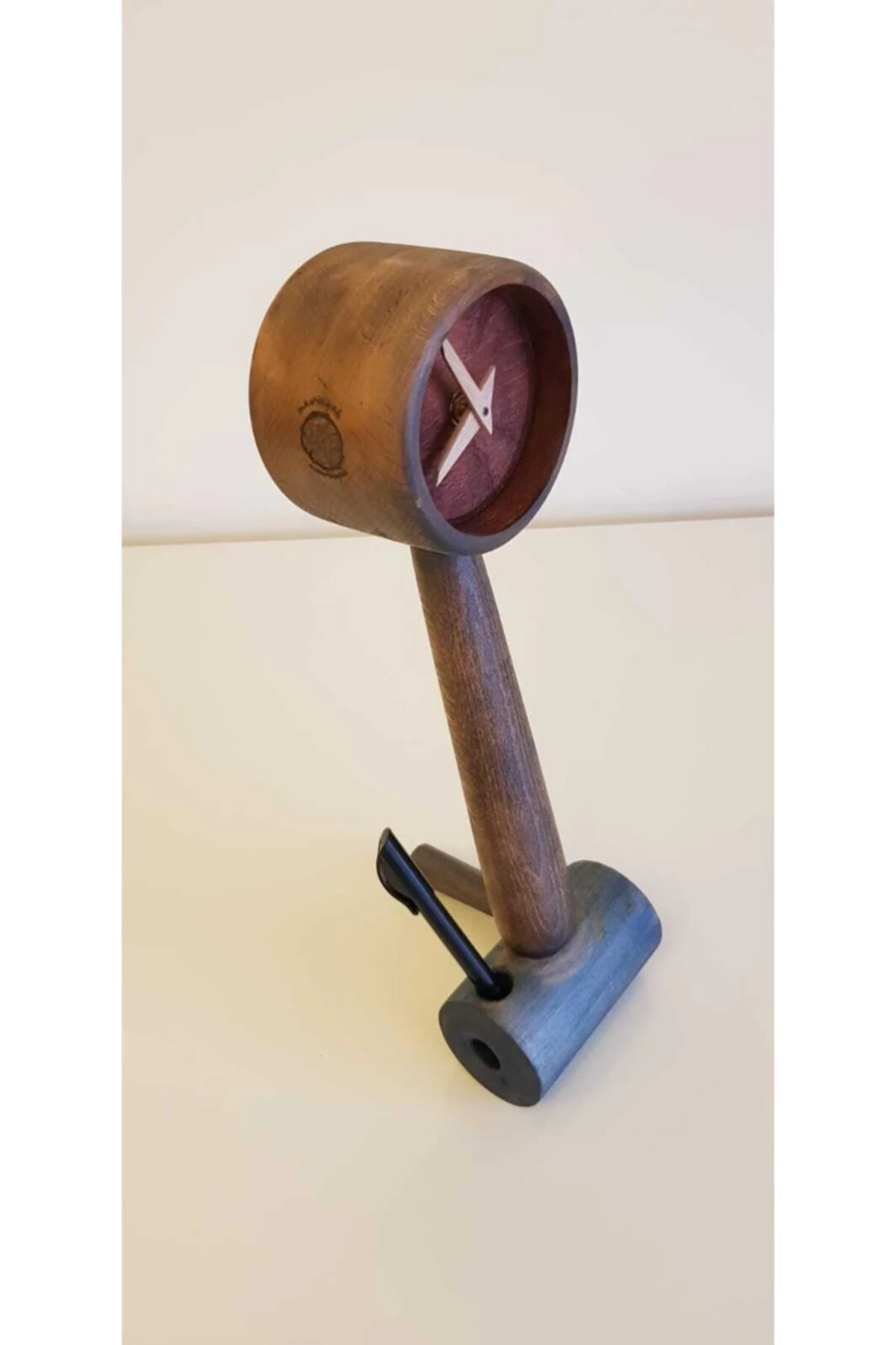 Ahşap Masa Saati // Kalemlik