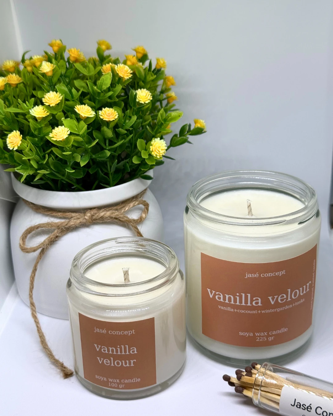 Vanilla Velour | 225gr Kremsi Vanilya Kokulu Soya Mum