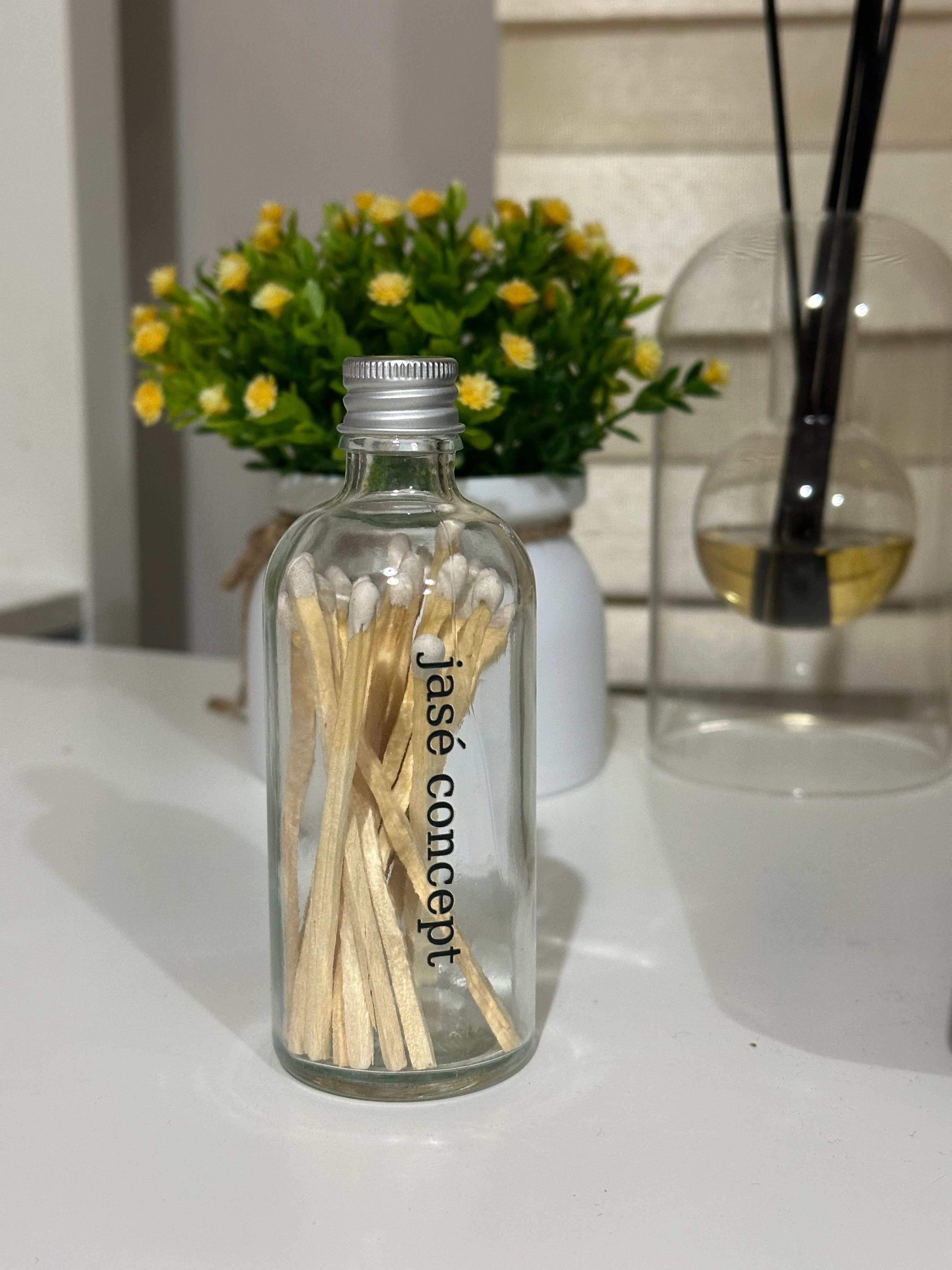 Lüks Maxi Boy Gümüş Tarçın-Vanilya Mum & Puro Kibrit Set (950 gr)