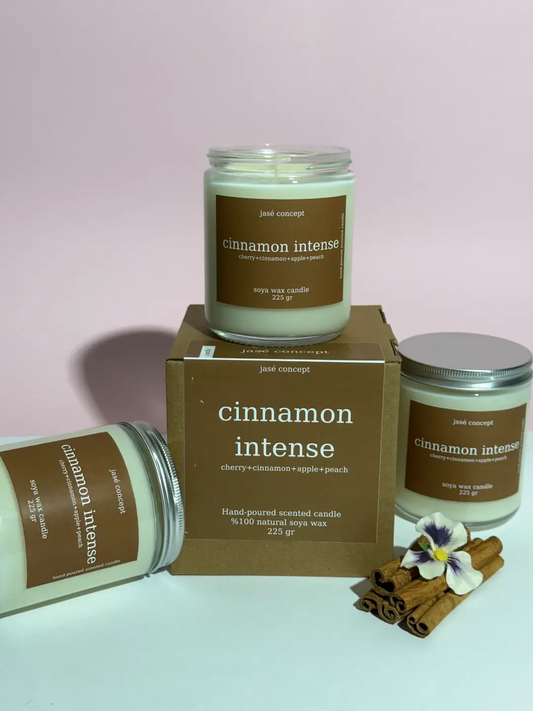 Yoğun Tarçın Kokulu Mum | Cinnamon Intense 225gr Soya Mum