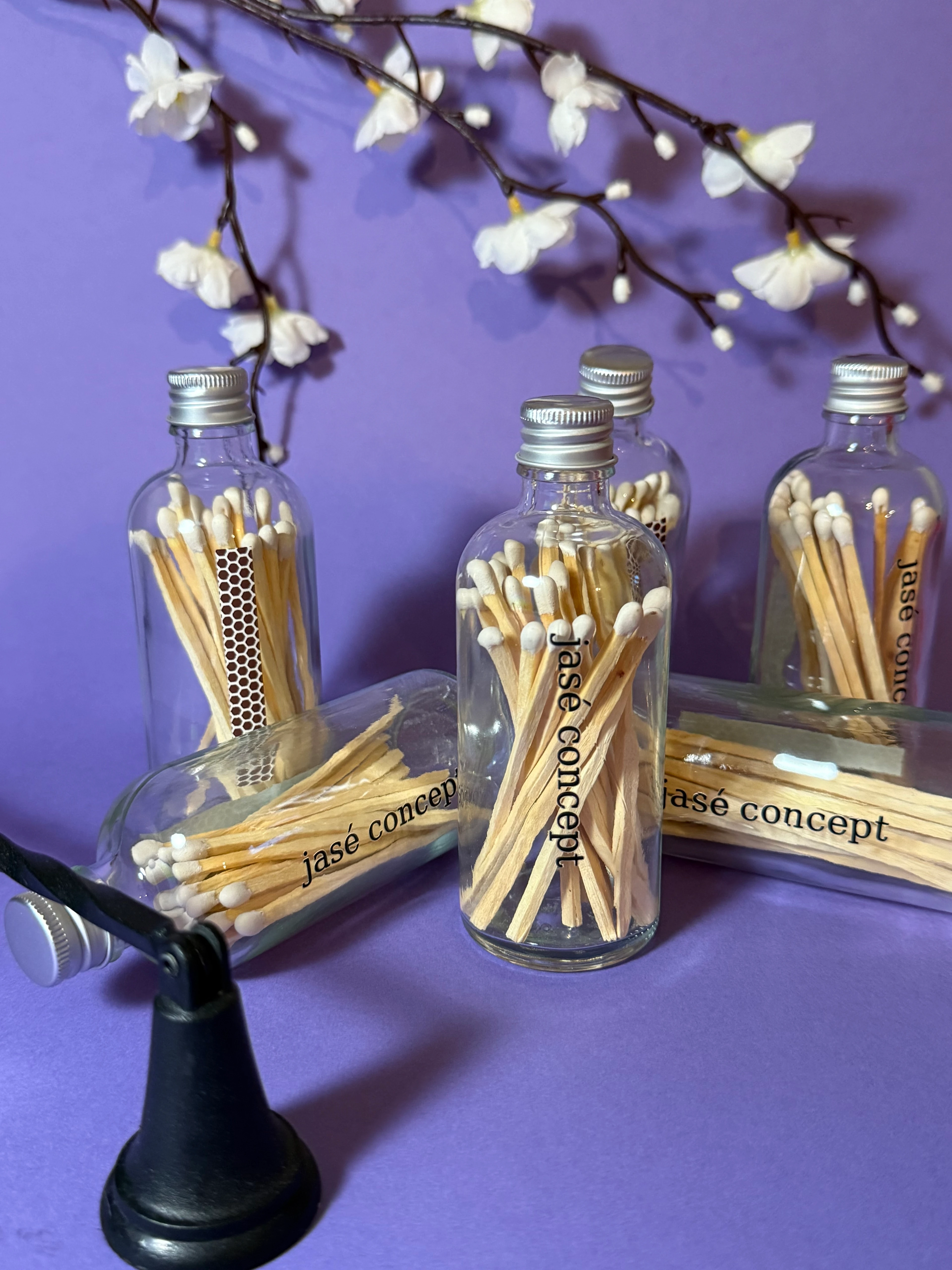 Ice Latte Mum , Çam Ağacı Mum ve Cam Şişe Kibrit I Yılbaşı Hediye Seti