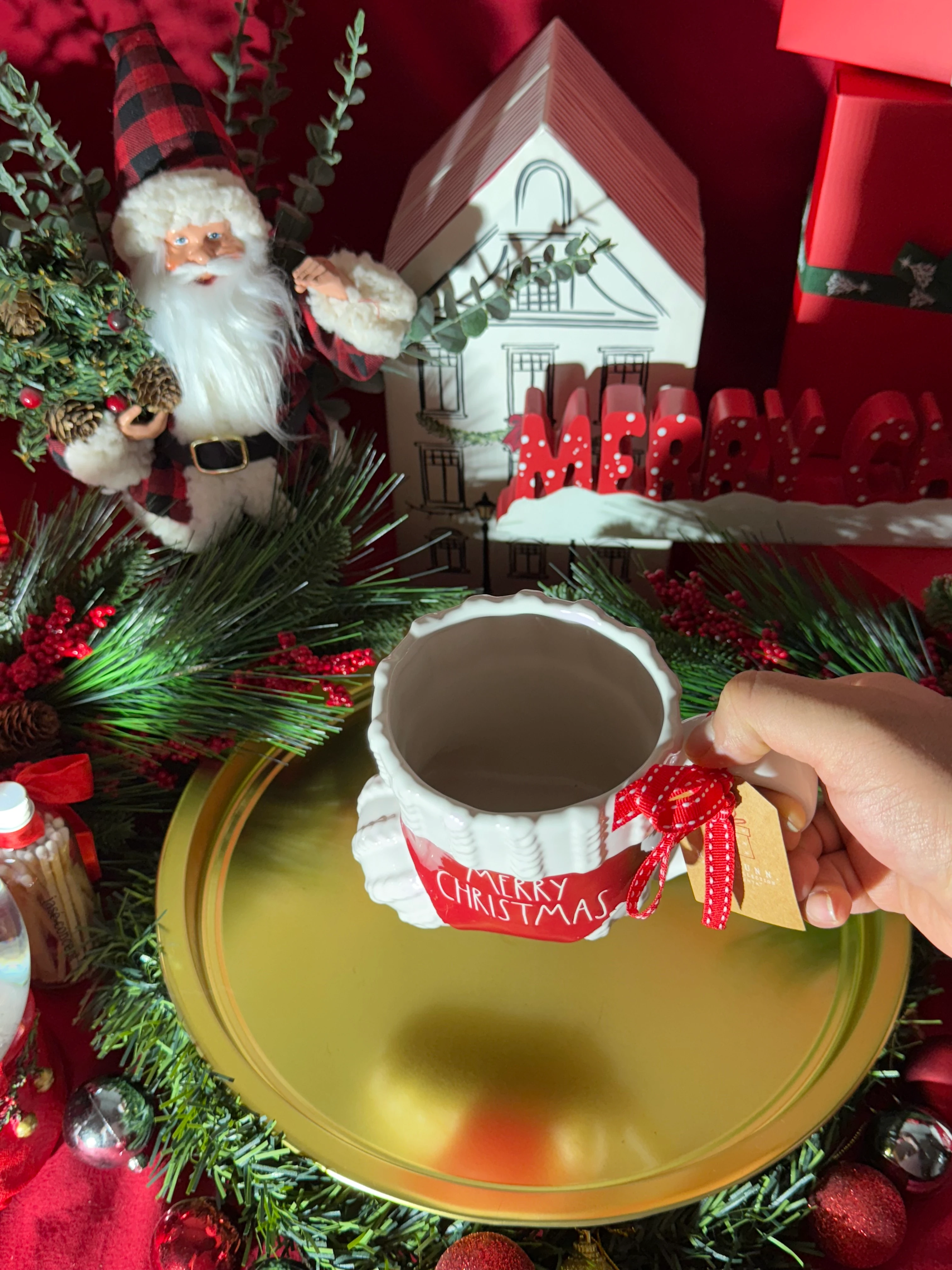 Orijinal Tasarım Yeni Yıl Çorap Seramik Kupa , Sınırlı Stok!