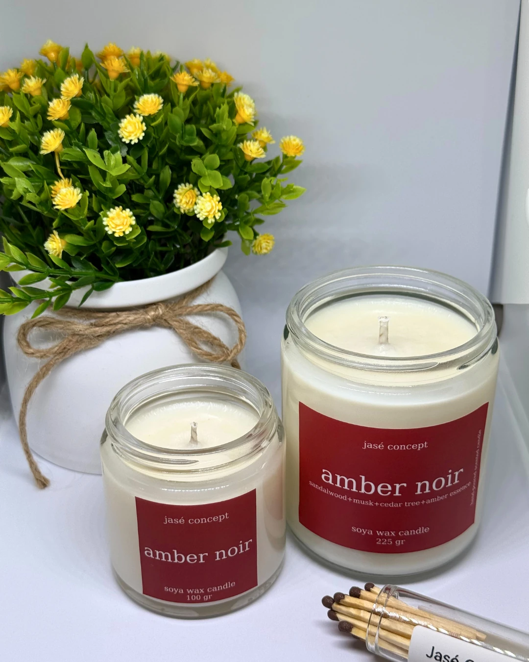 Amber Noir | 225gr Doğal Soya Kavanoz Mum