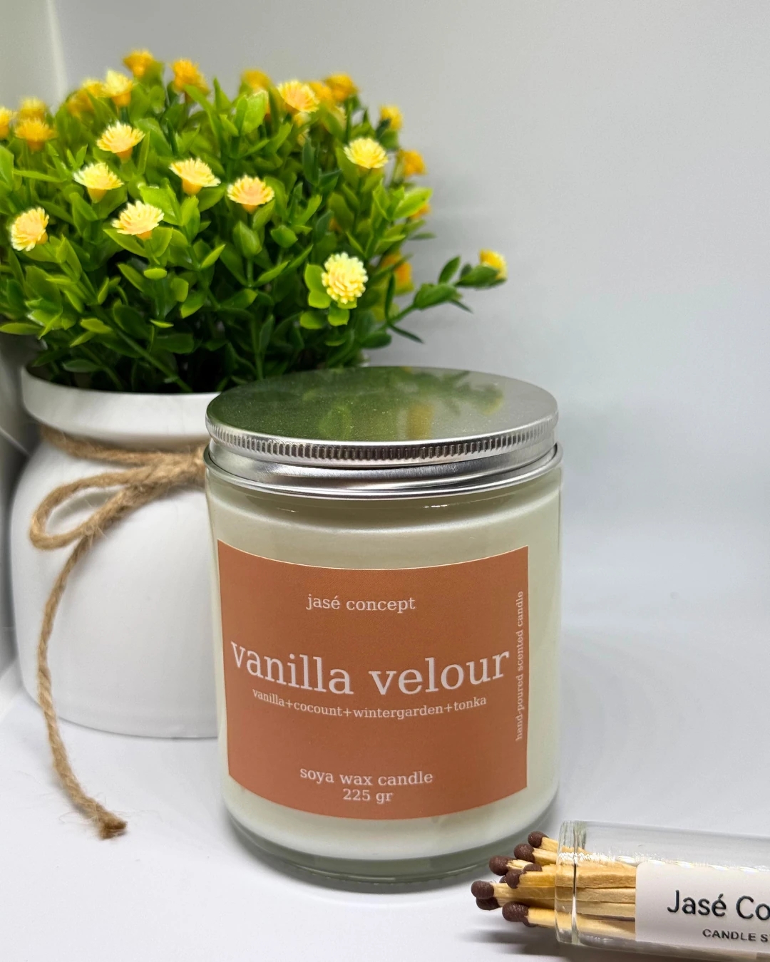 Vanilla Velour | 225gr Kremsi Vanilya Kokulu Soya Mum