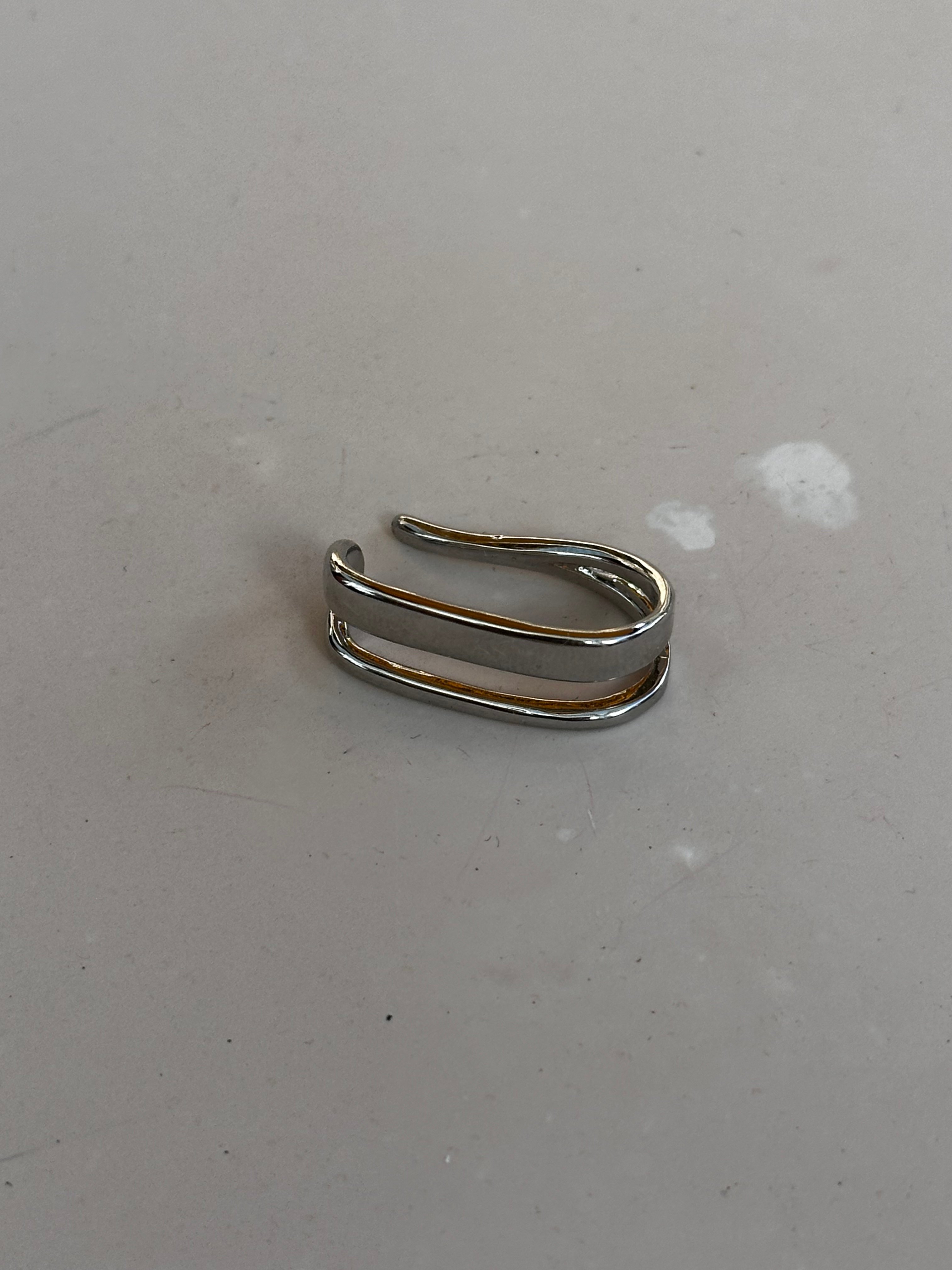 Modern Silver Ear Cuff