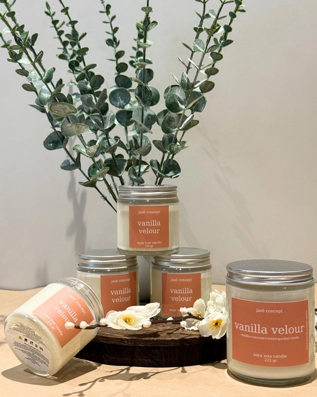 Vanilla Velour | 225gr Kremsi Vanilya Kokulu Soya Mum