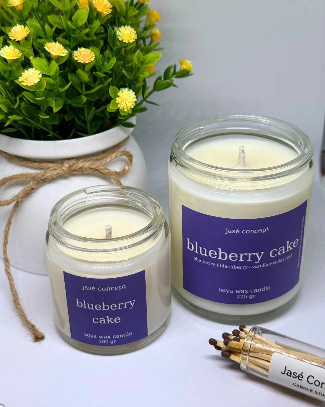 Blueberry Cake | 225gr Doğal Soya Kavanoz Mum