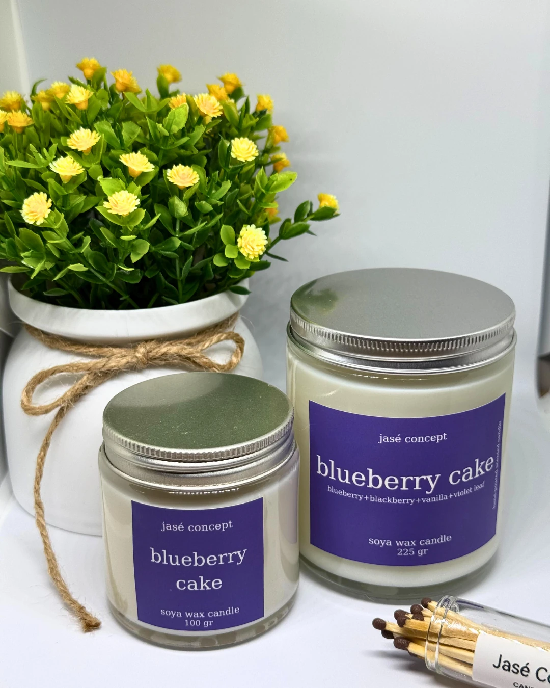 Blueberry Cake | 225gr Doğal Soya Kavanoz Mum