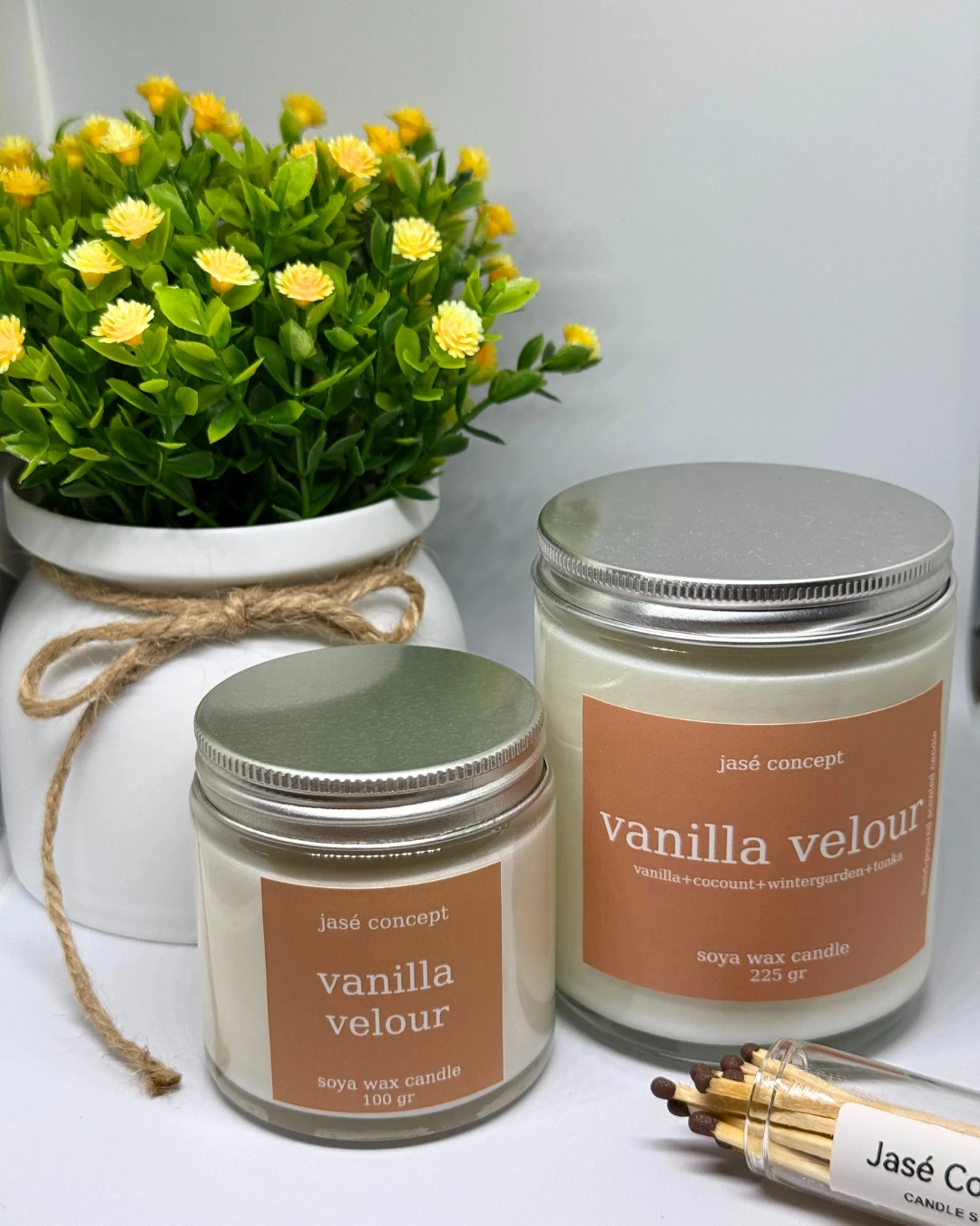 Vanilla Velour | 225gr Kremsi Vanilya Kokulu Soya Mum