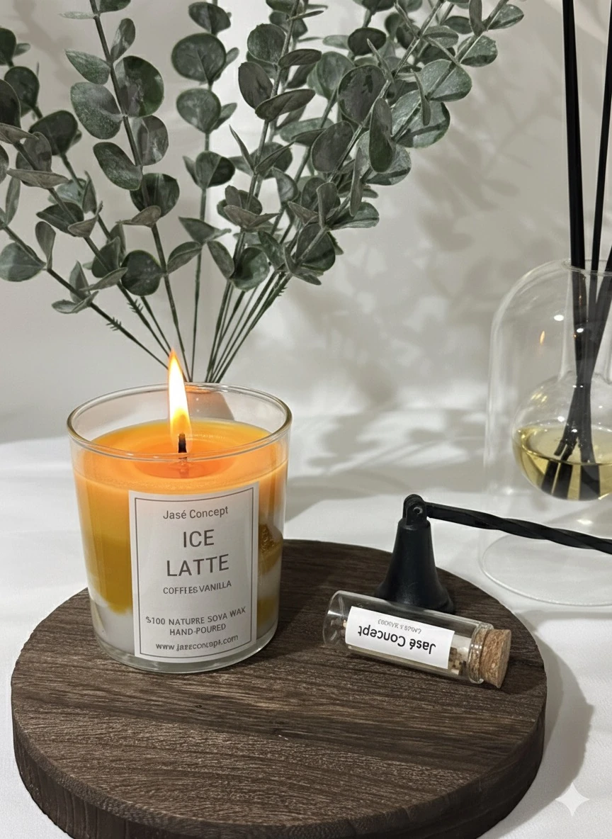 Ice Latte Mum, 3'lü Mini Mum ve Bardak Altlığı | Yılbaşı Kutusu 