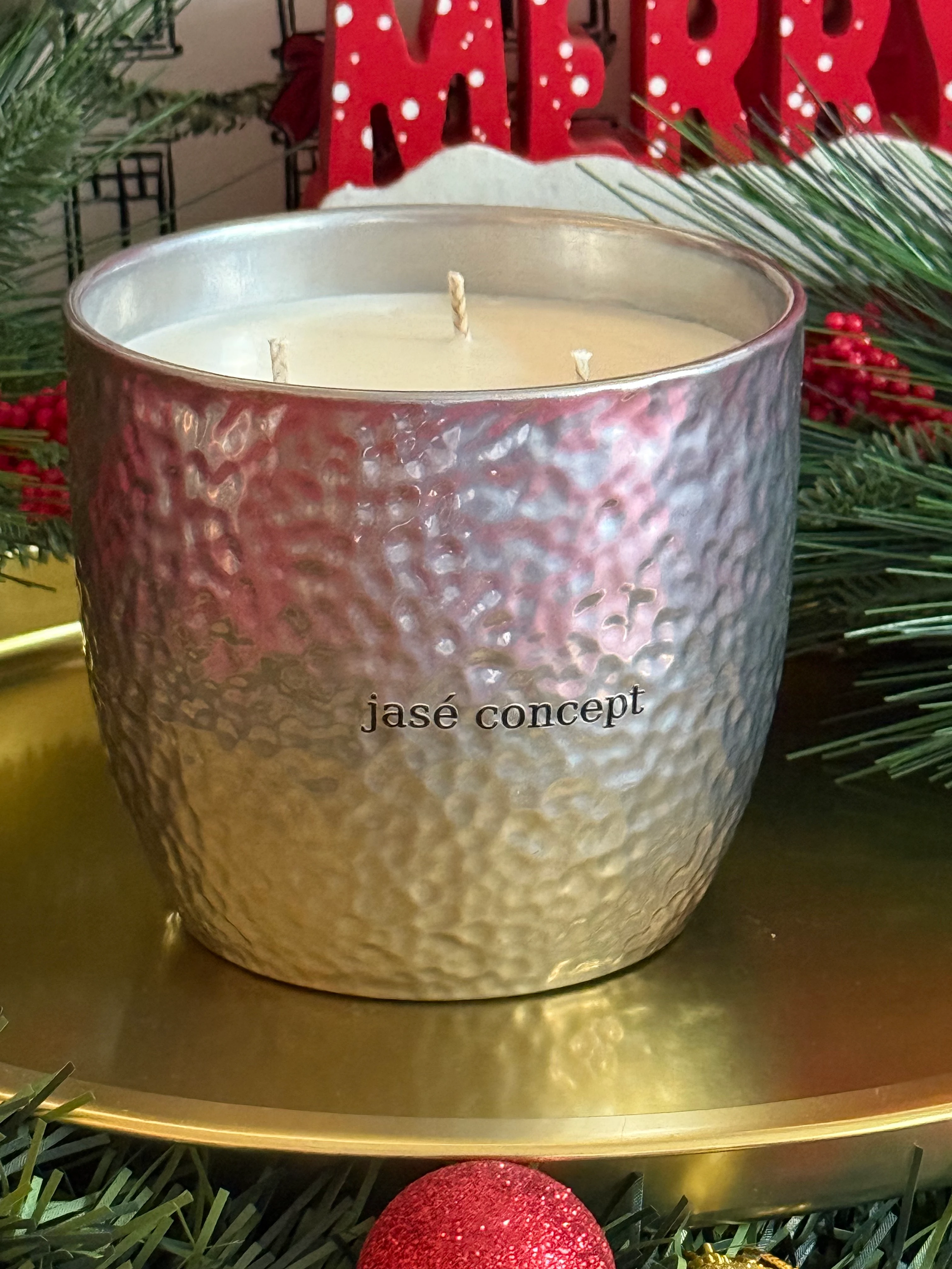 Lüks Maxi Boy Gümüş Kaplama Tarçın-Vanilya Soya Mumu (950 gr)