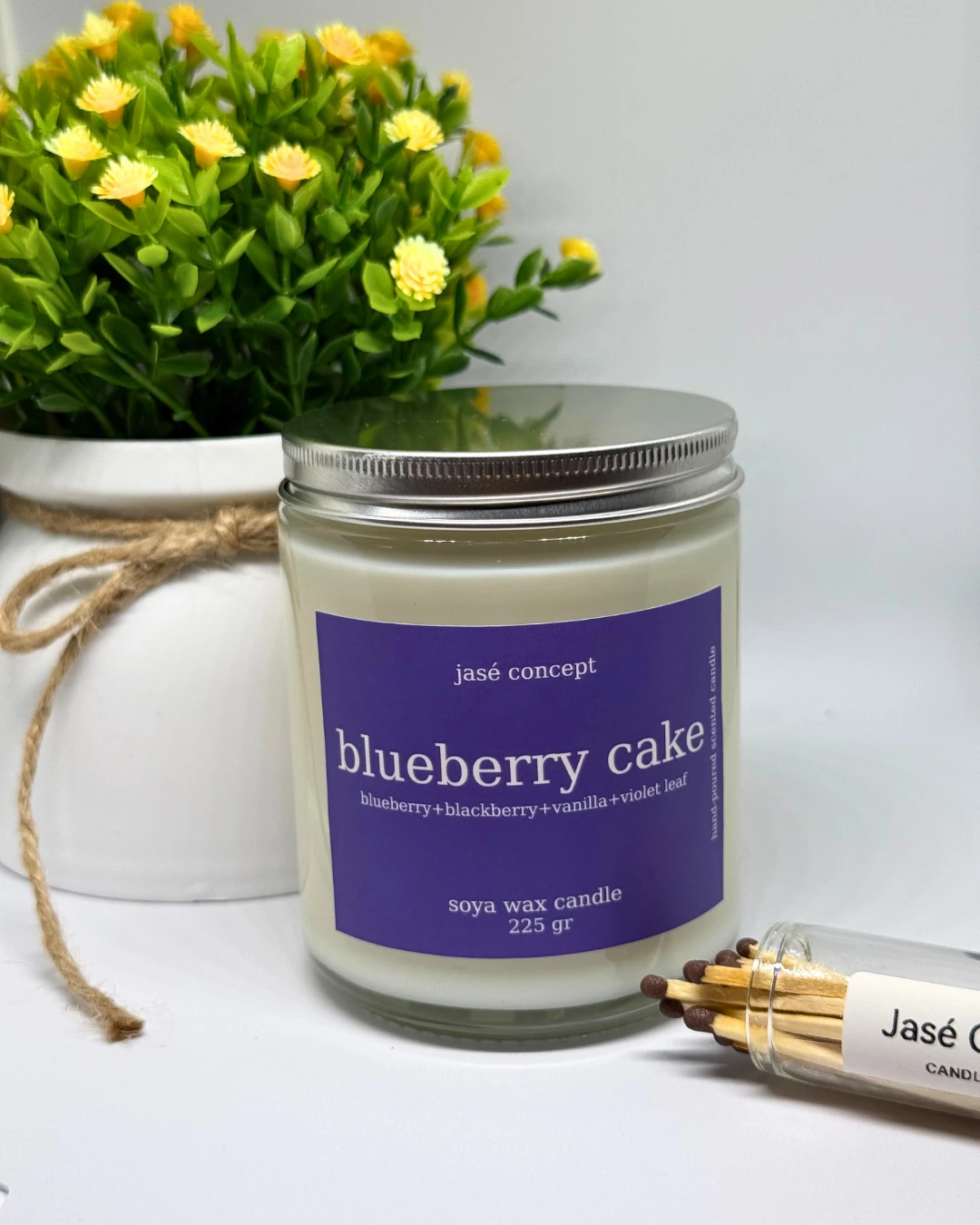 Blueberry Cake | 225gr Doğal Soya Kavanoz Mum
