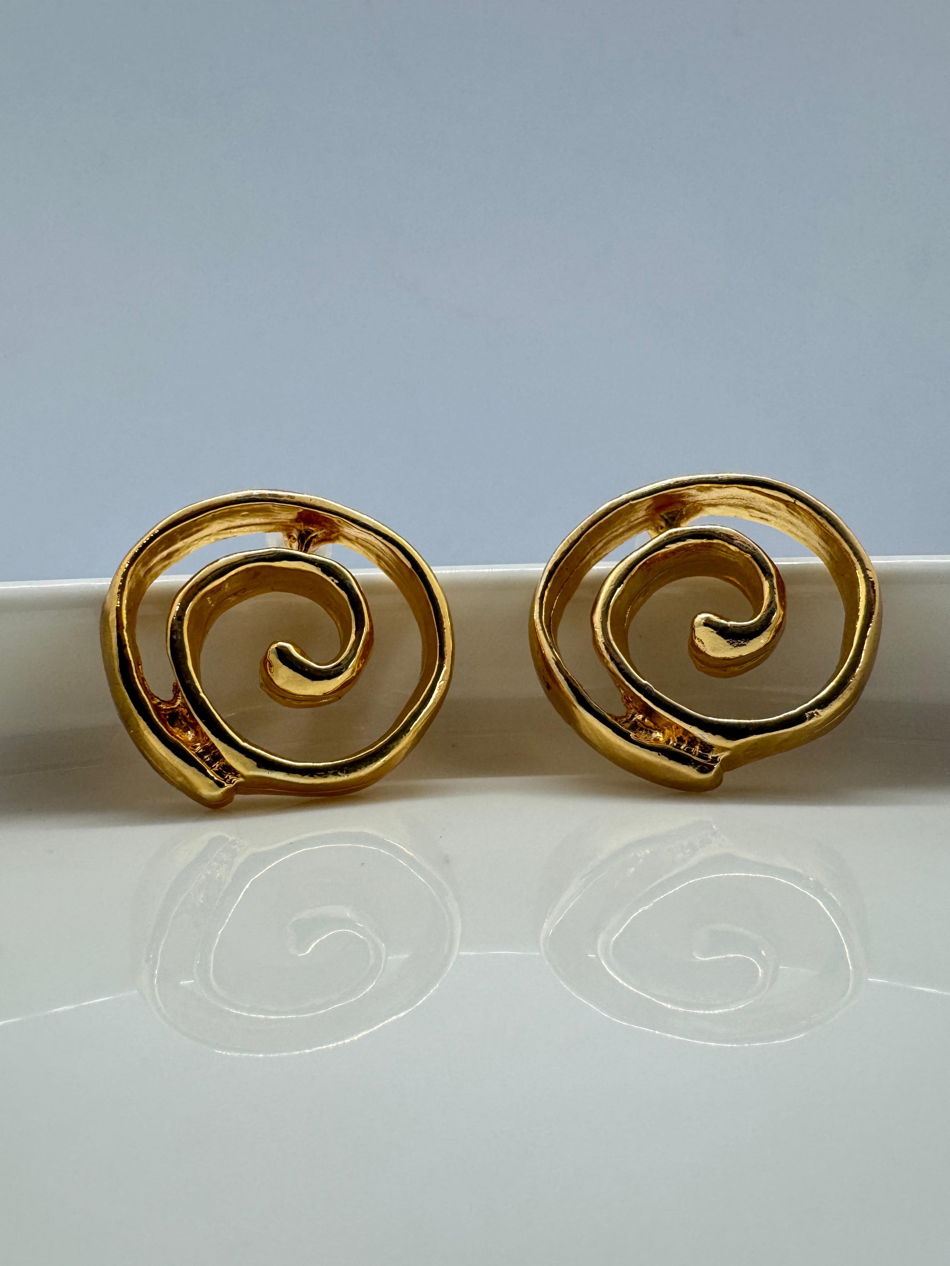 Spiral Gold Küpe