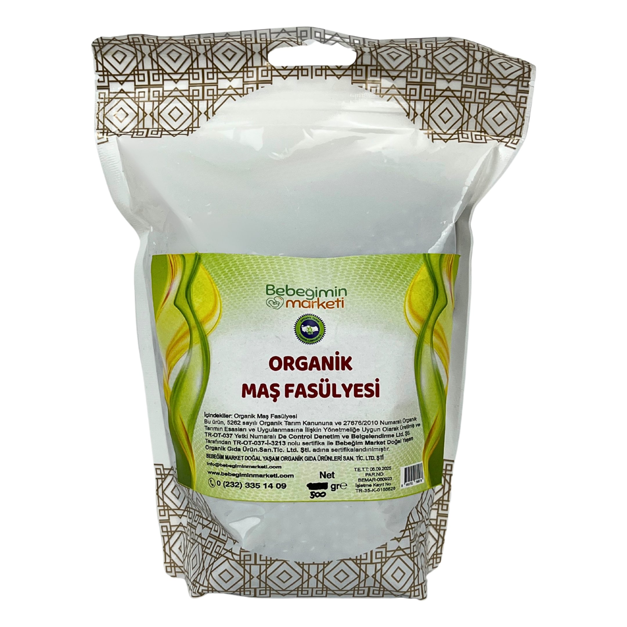 Organik Maş Fasulye  500 Gr.