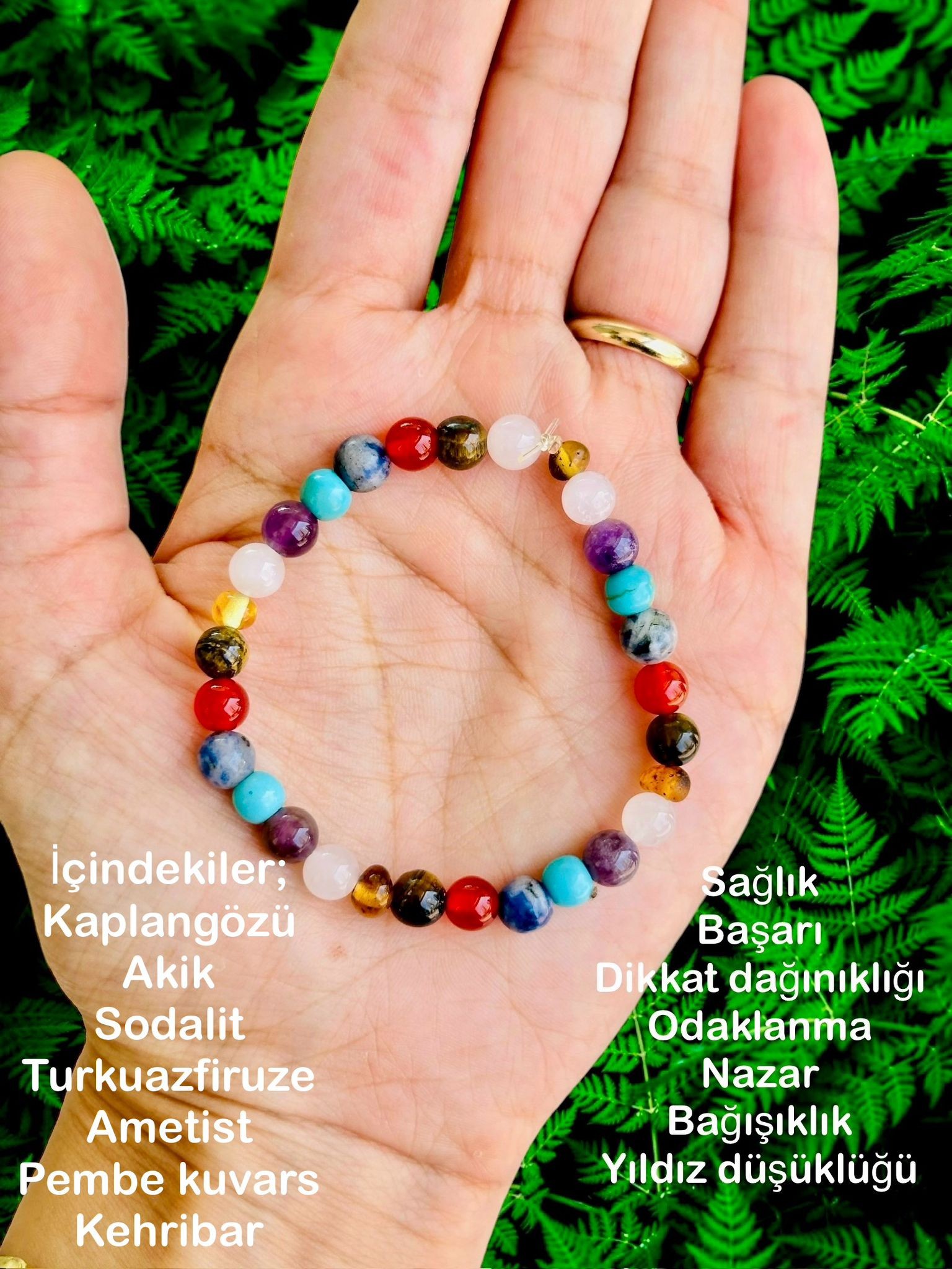 Kız Çocuk Sağlık, Başarı ,Nazar  Kehribar Bileklik