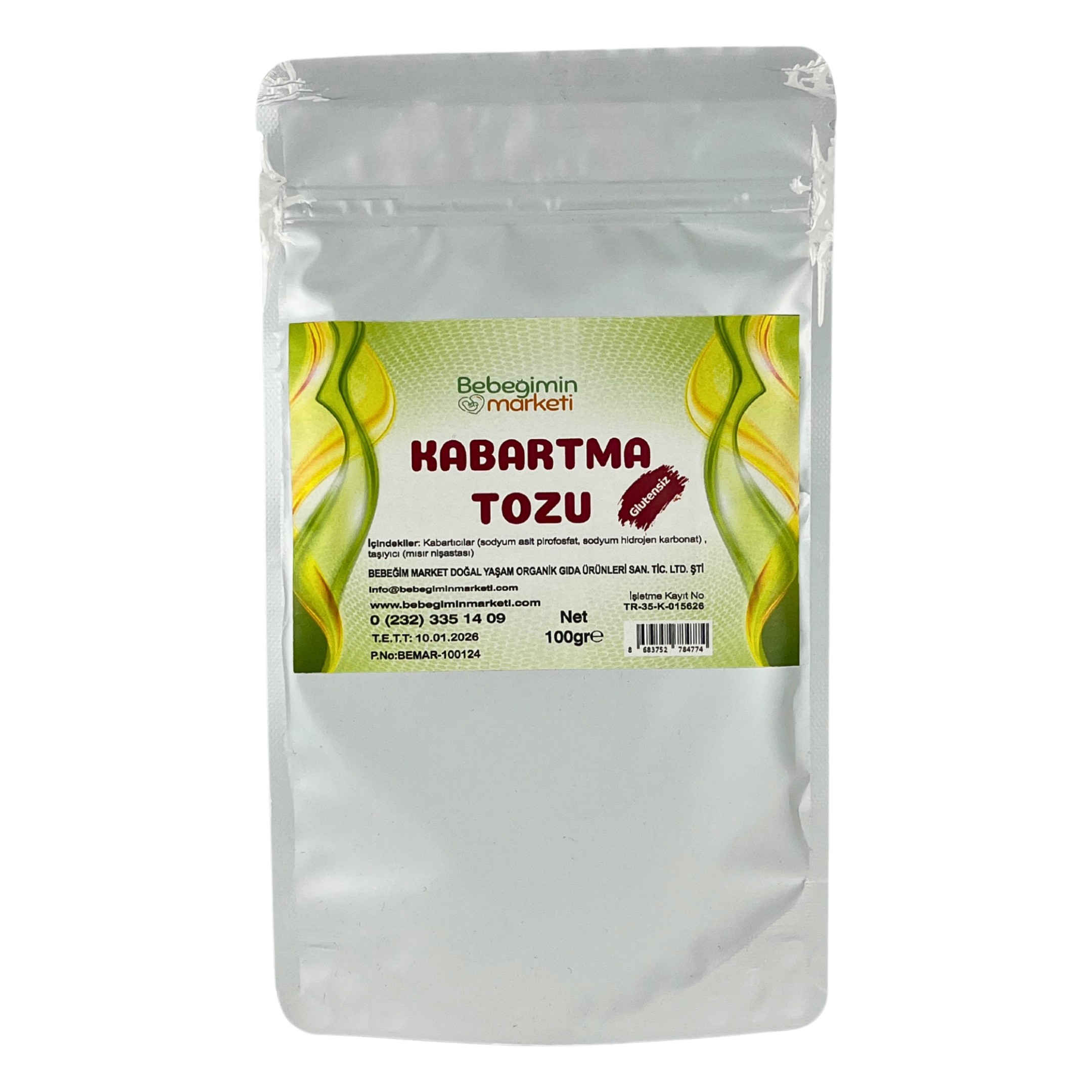 Glutensiz Kabartma Tozu 100 Gr.