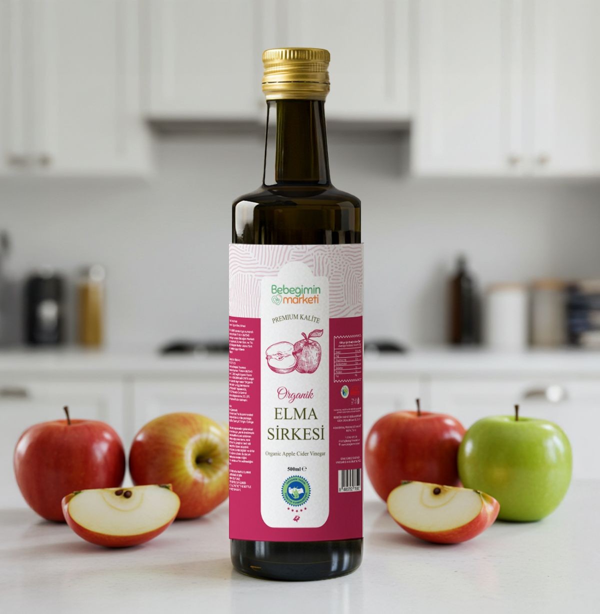 Organik Elma Sirkesi 500 Ml