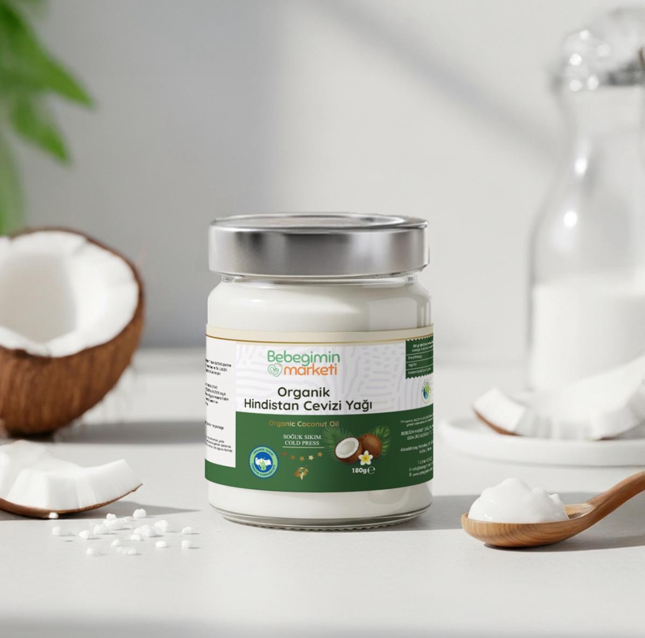 Organik Hindistan Cevizi Yağı 180 Gr