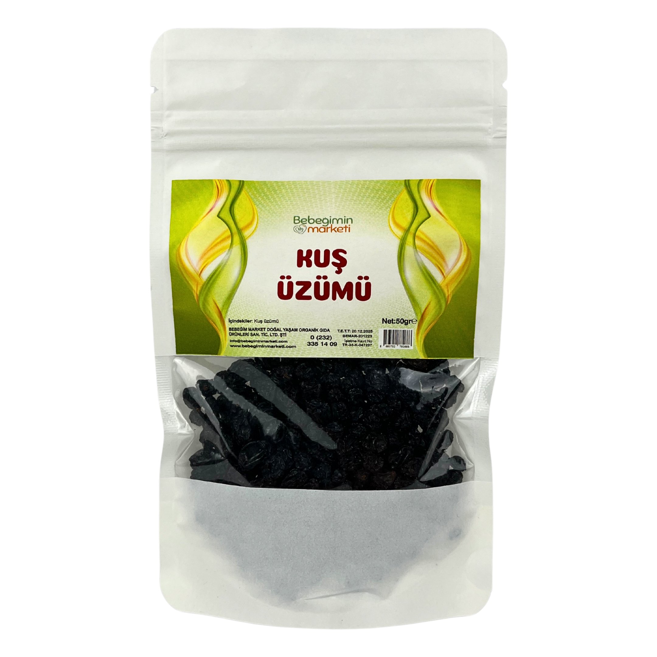 Organik Kuş Üzümü 50 Gr.