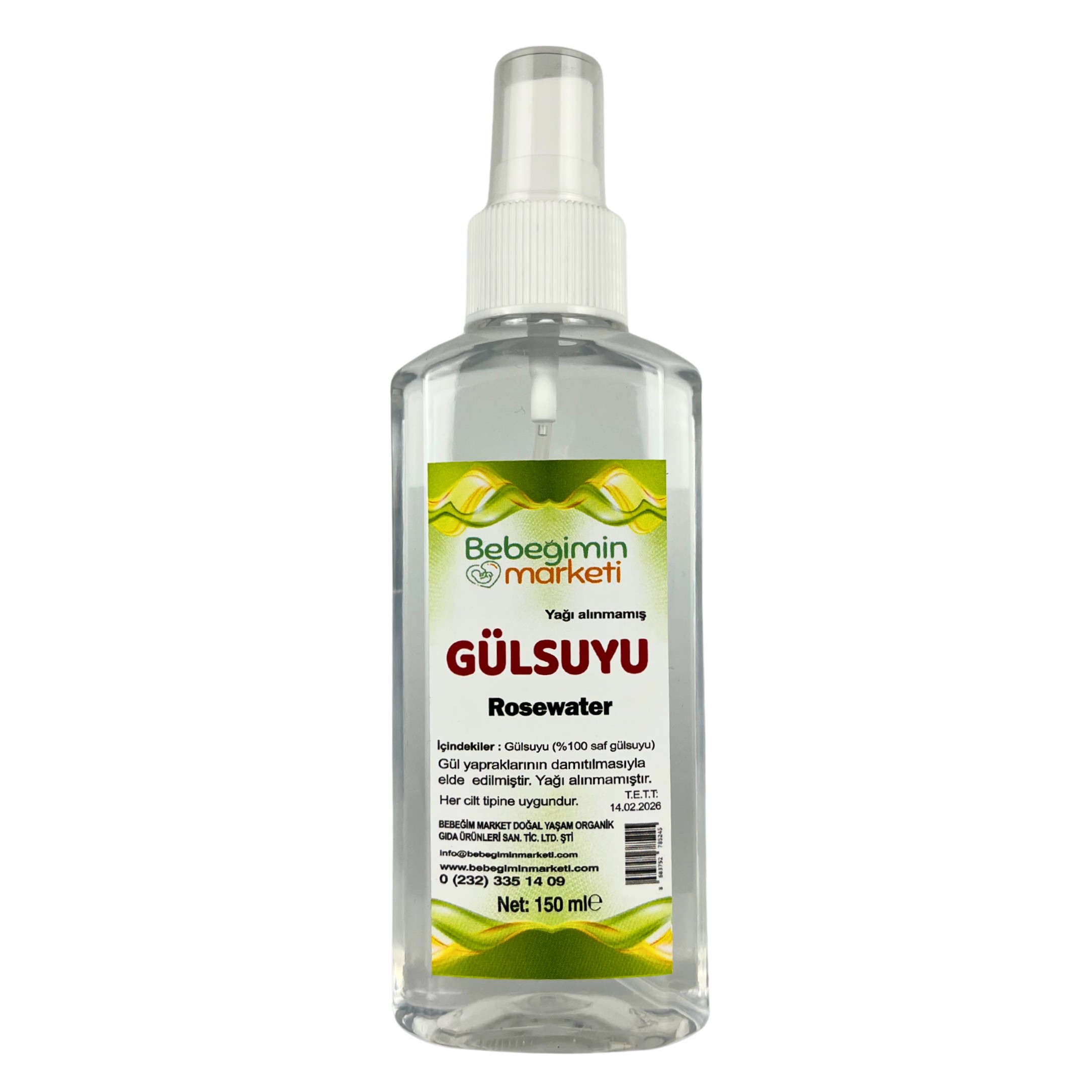 Saf Gül Suyu 150 ml