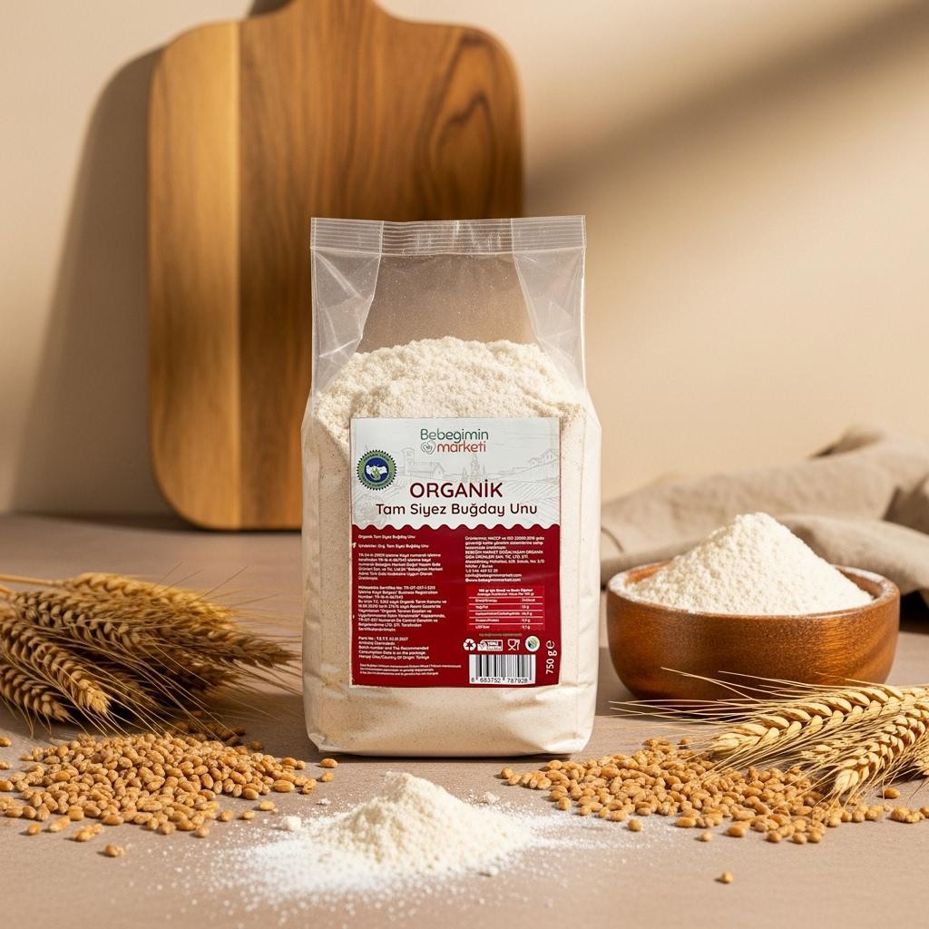 ORGANİK TAM SİYEZ BUĞDAY UNU 750 GR