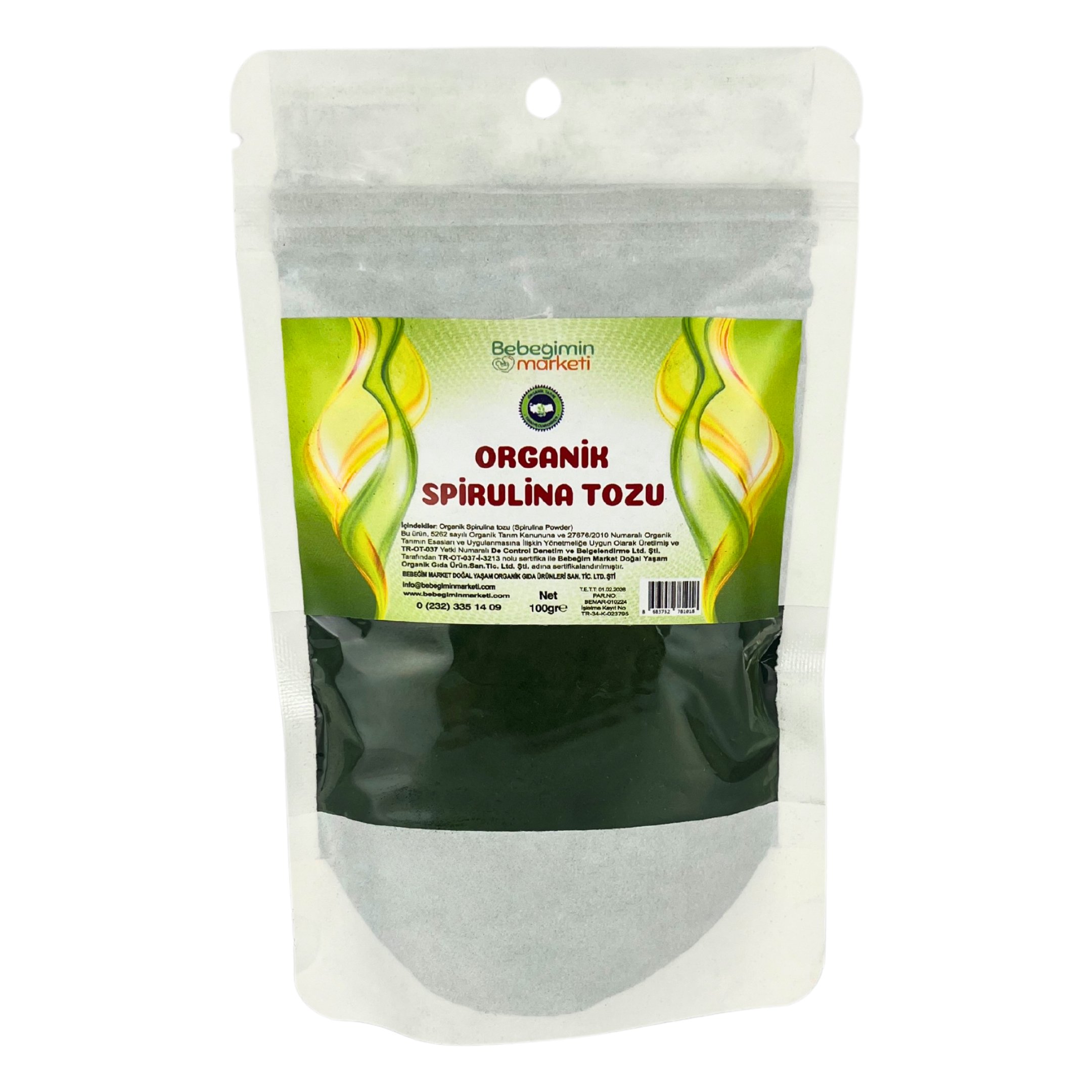 Organik Spirulina Tozu 100 Gr