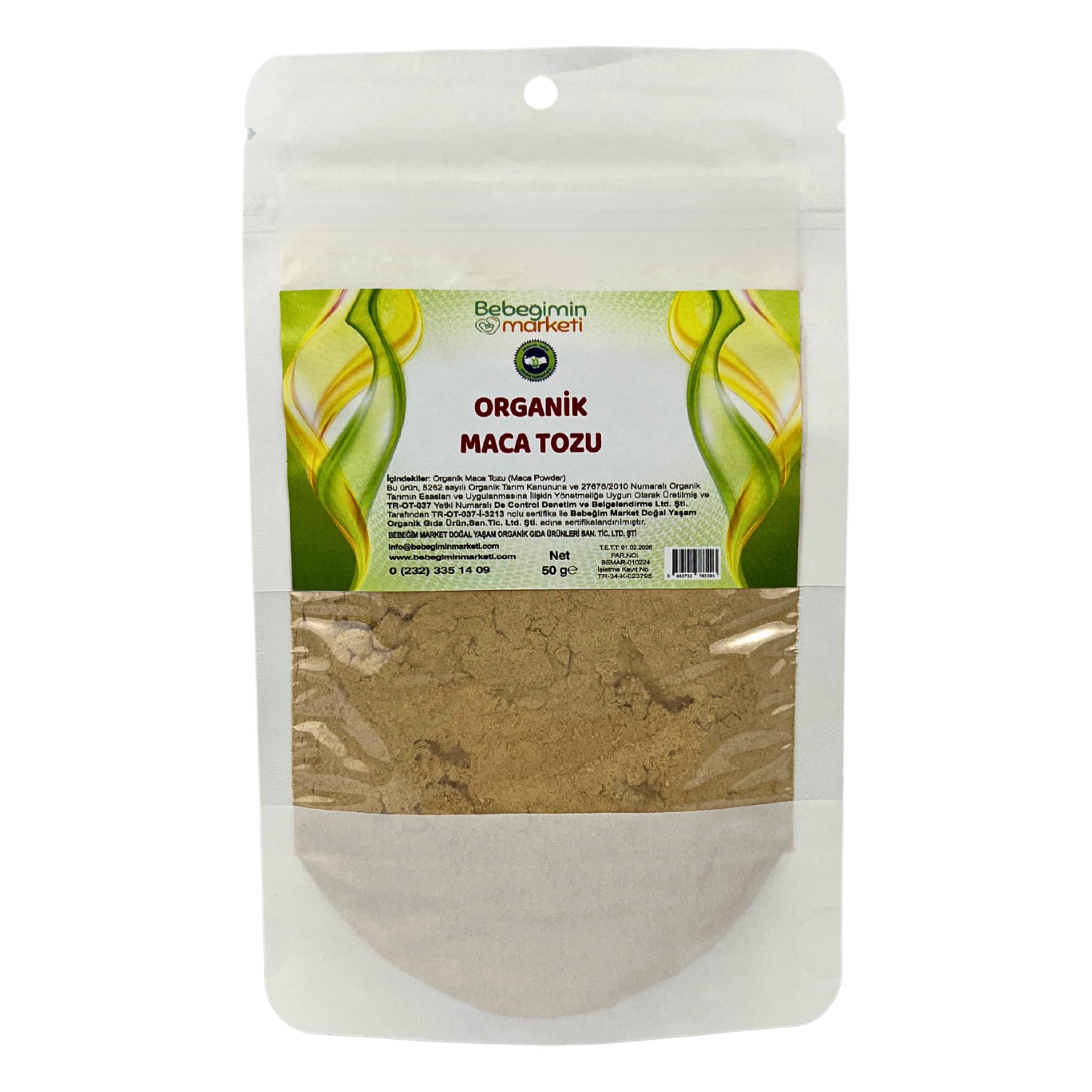 Organik Maca Powder Tozu 50 Gr