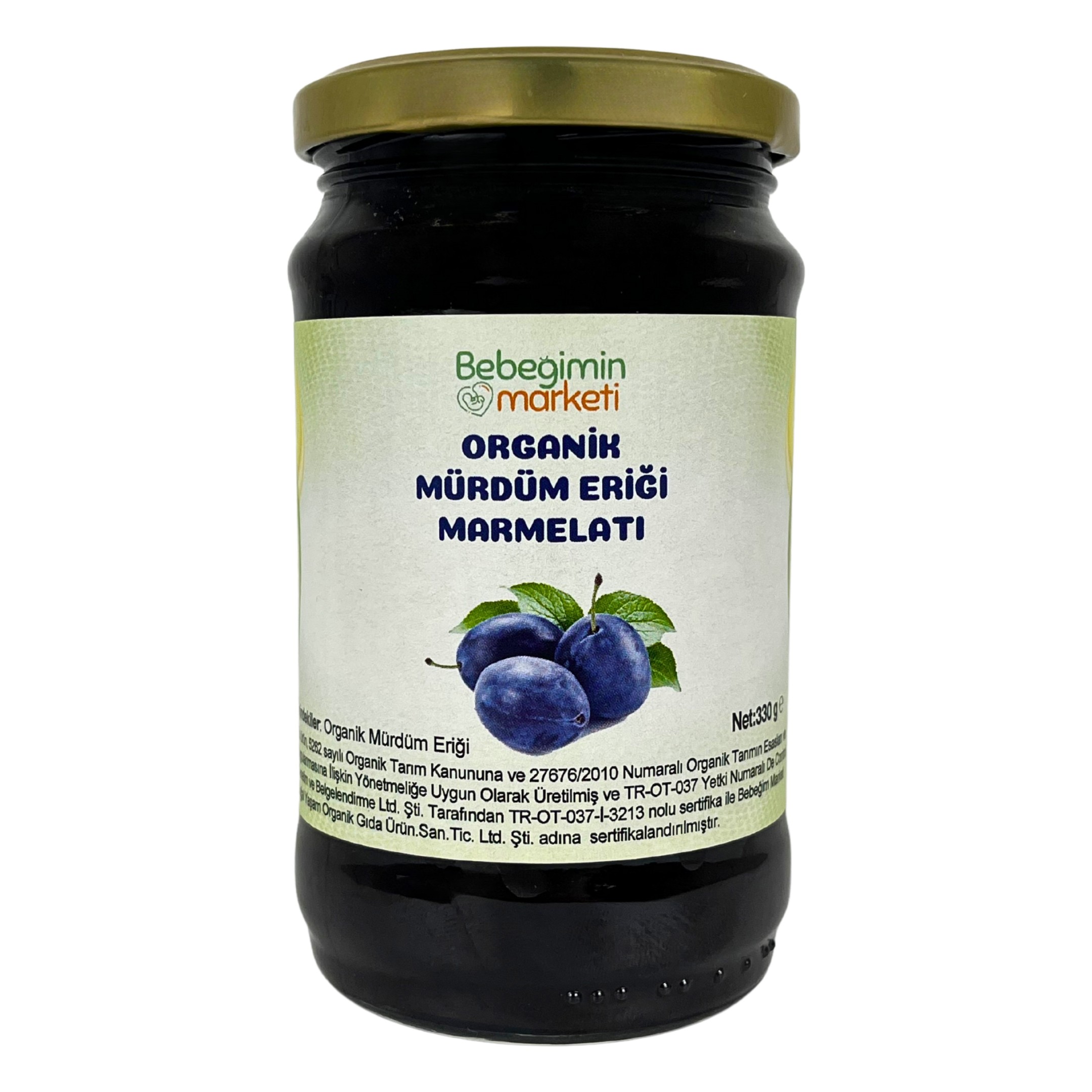 Organik Mürdüm Eriği Marmelatı 330 Gr.