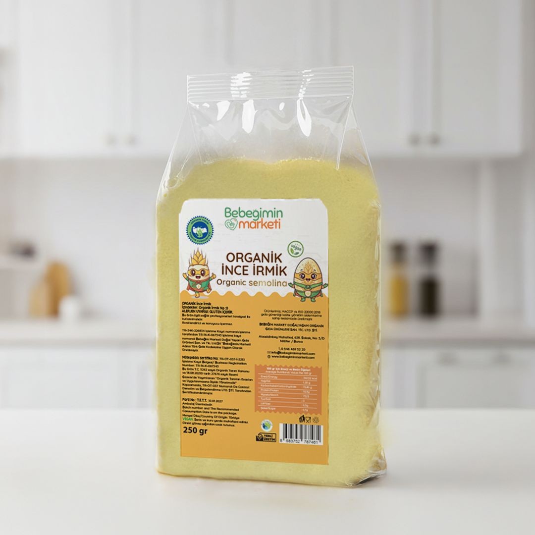 Organik İnce İrmik 250 Gr