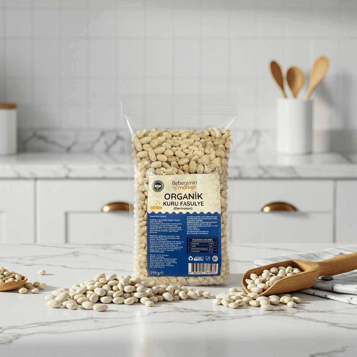 ORGANİK KURU FASULYE (DERMASON) 750 GR