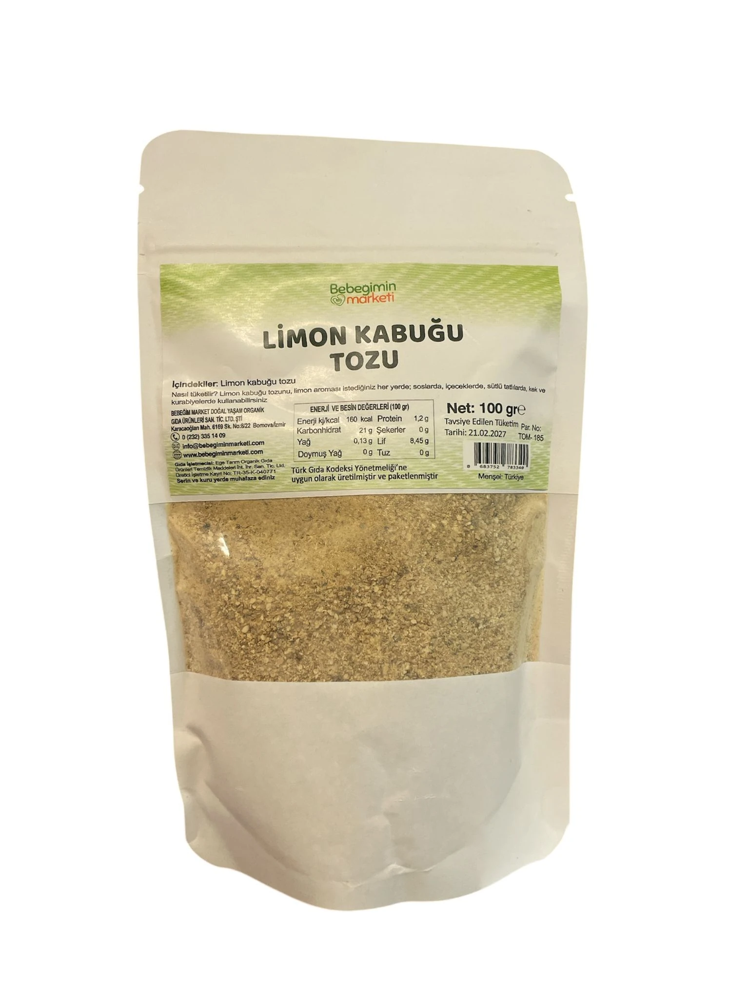 Limon Kabuğu Tozu 100gr