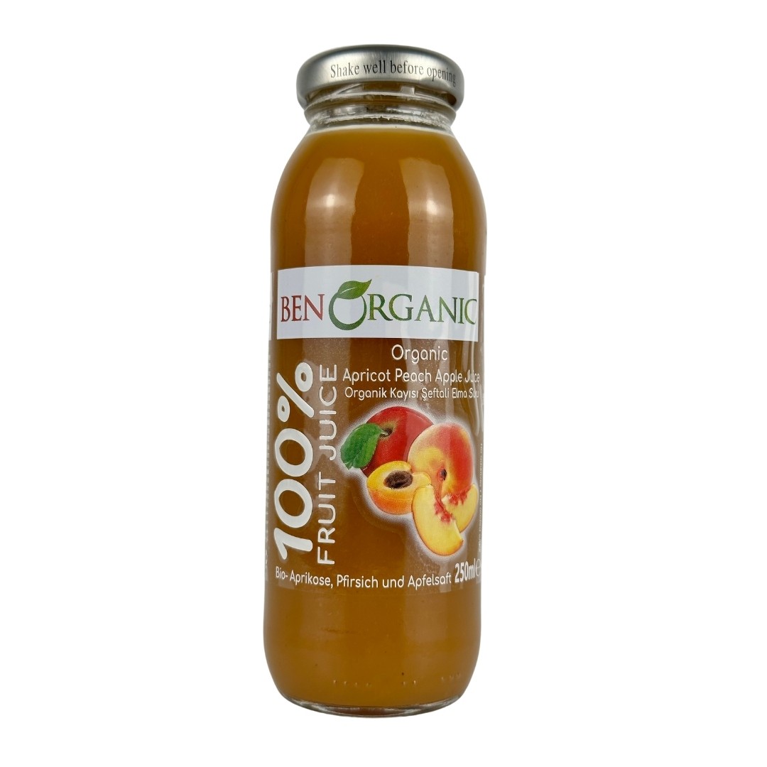 Organik Meyve Suyu (Şeftali-Kayısı-Elma) 250 ml