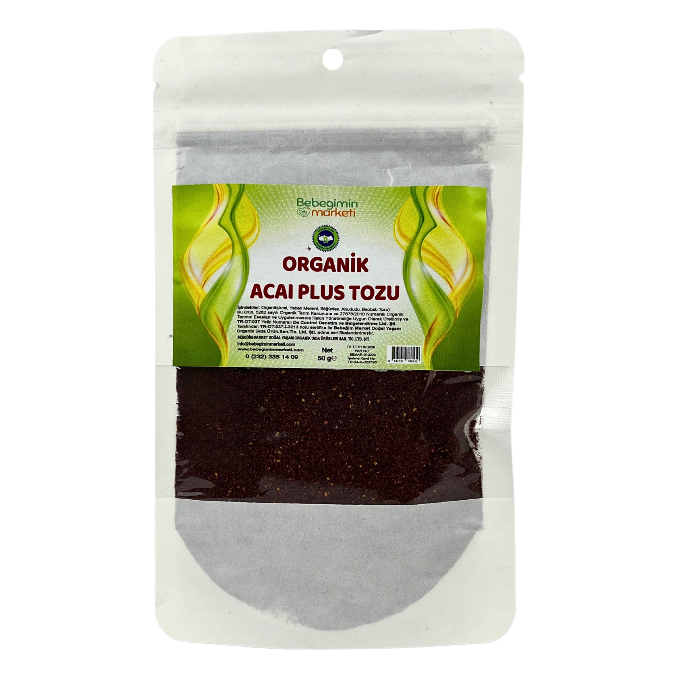 Organik Açai Plus Tozu 50 Gr