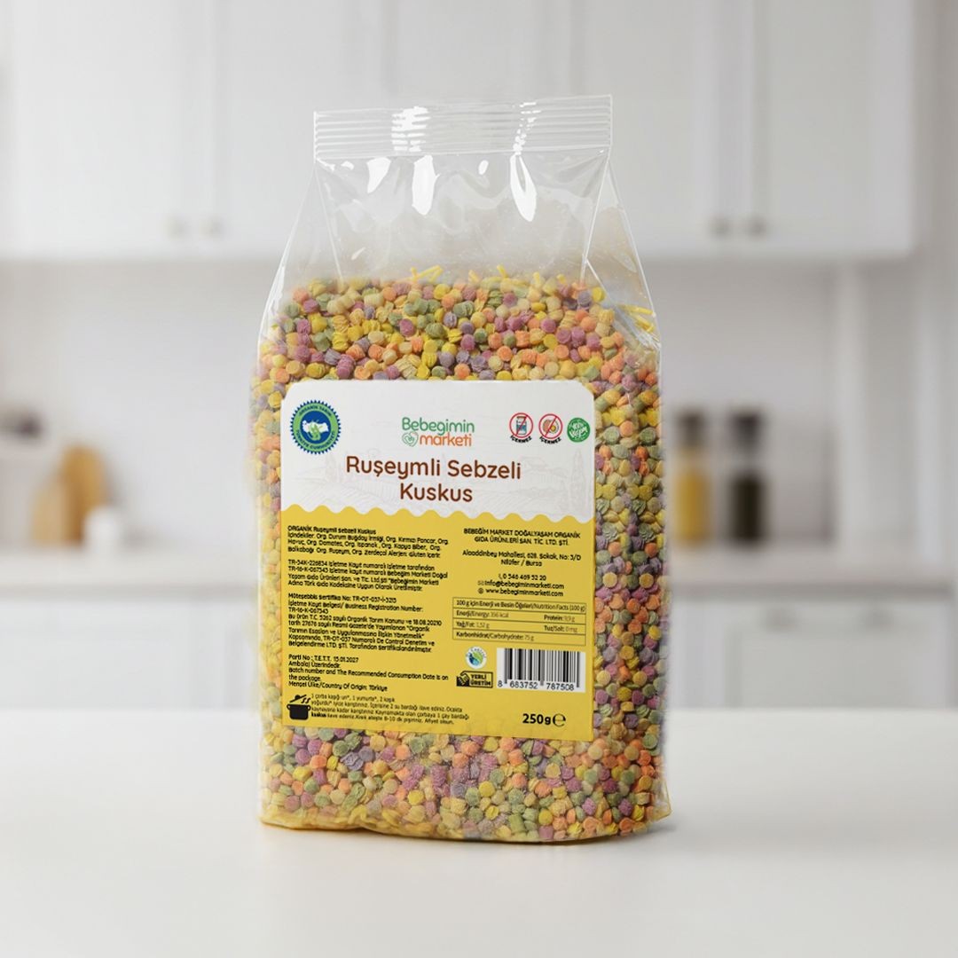 Organik Ruşeymli Sebzeli Kuskus 250 Gr
