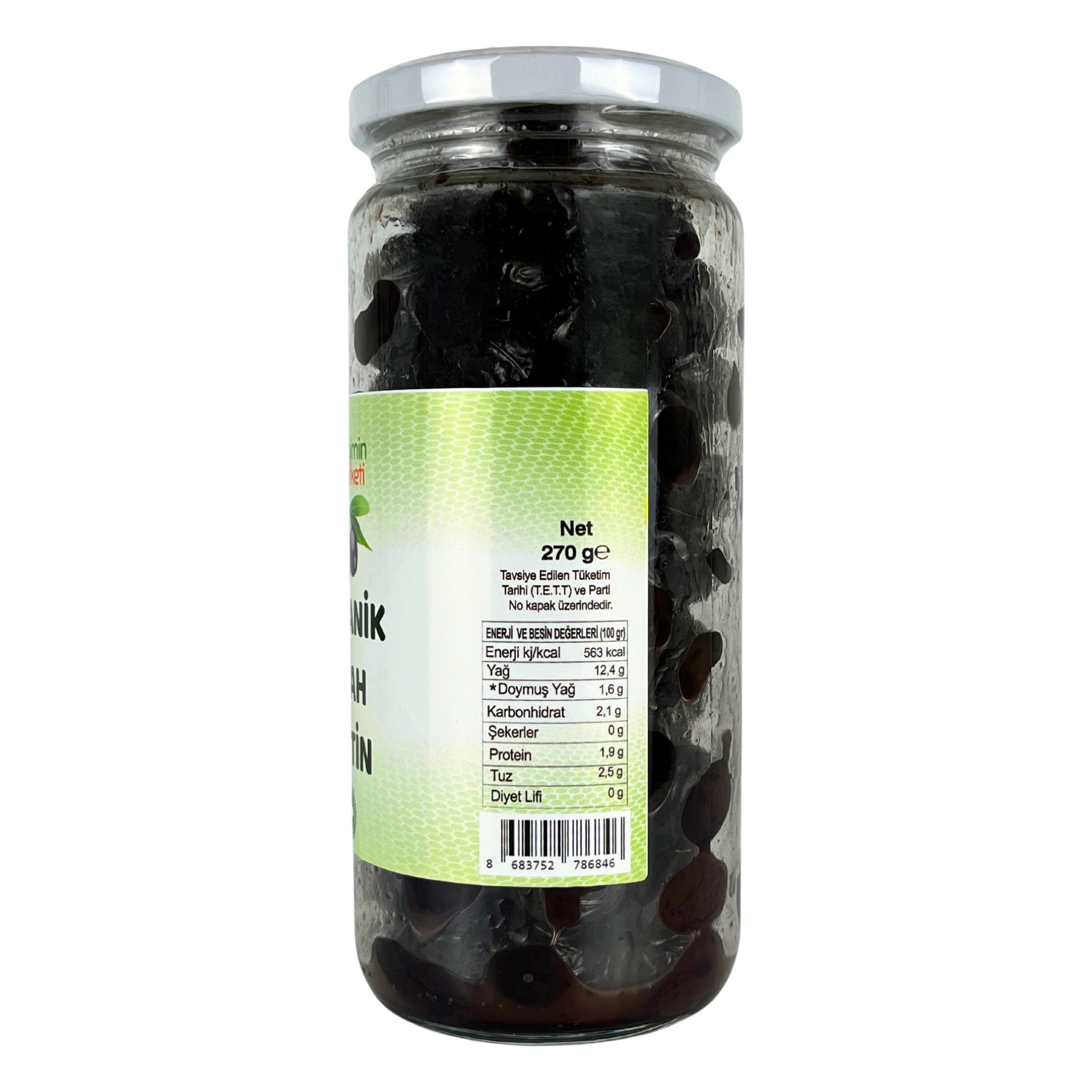 Organik Siyah Sele Zeytin 270 Gr