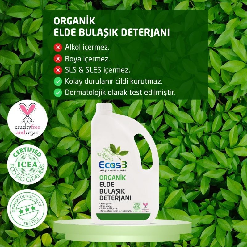 Organik Elde Bulaşık Deterjanı 2500 ml