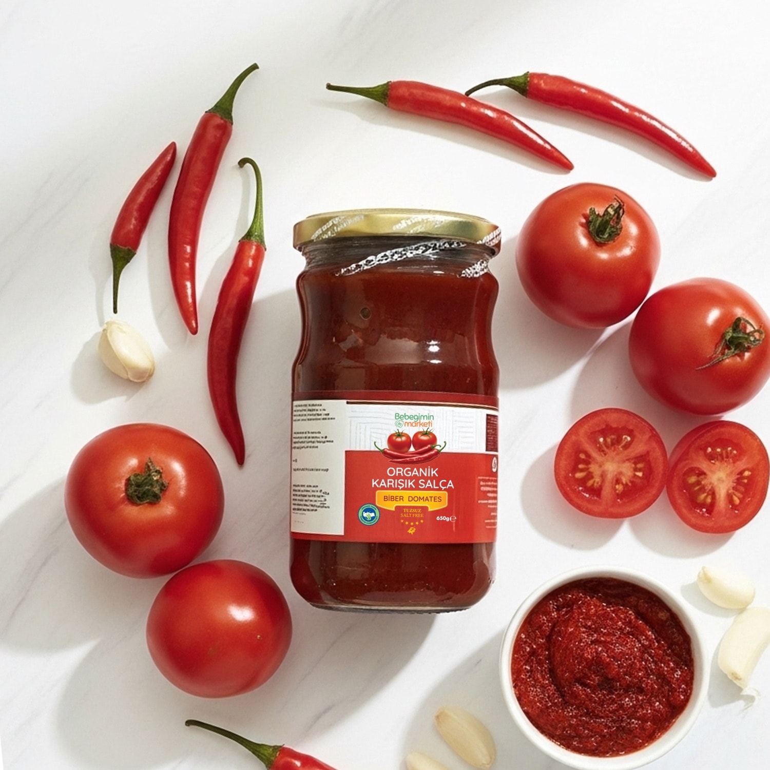 Organik Karışık Salça 650 gr