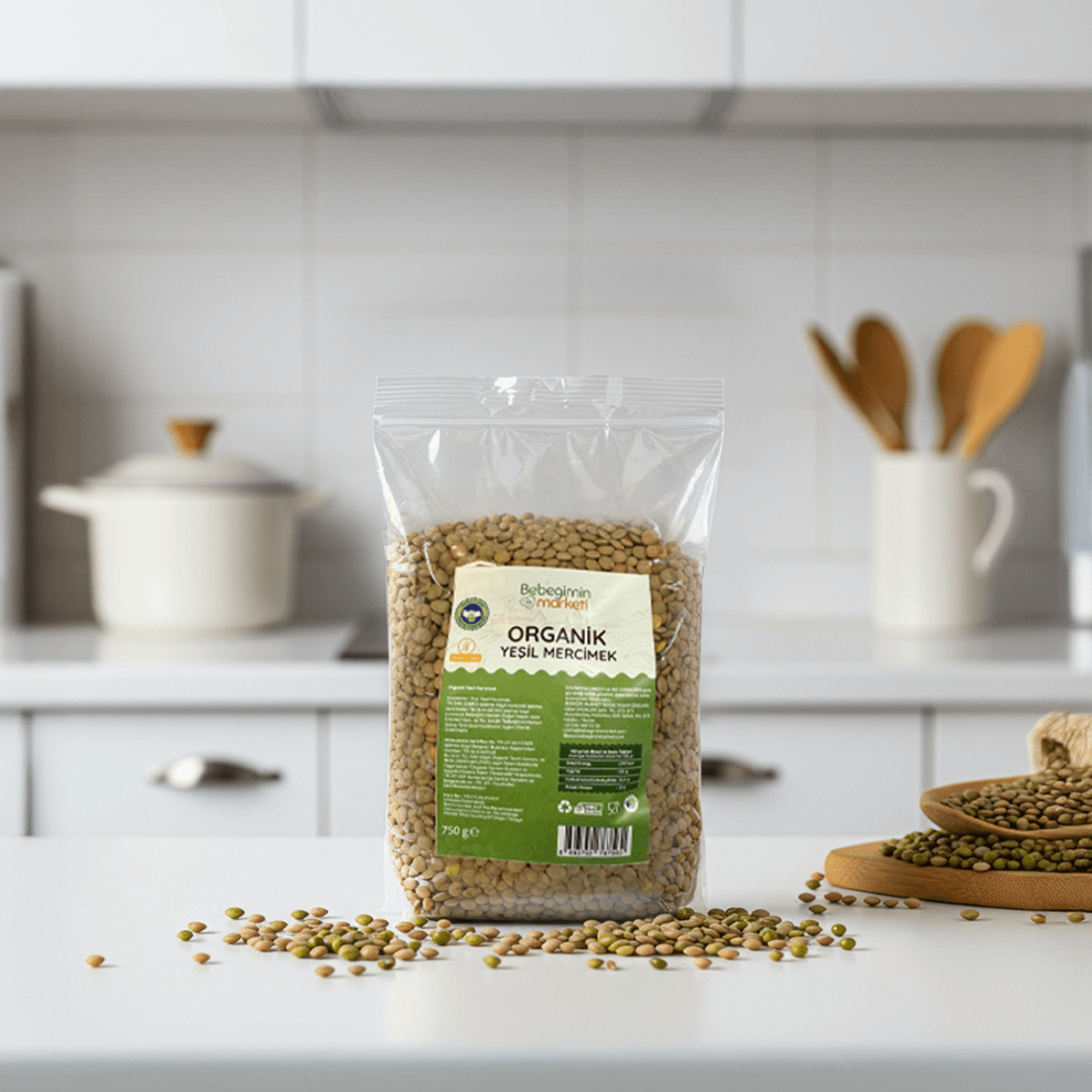 ORGANİK YEŞİL MERCİMEK 750GR