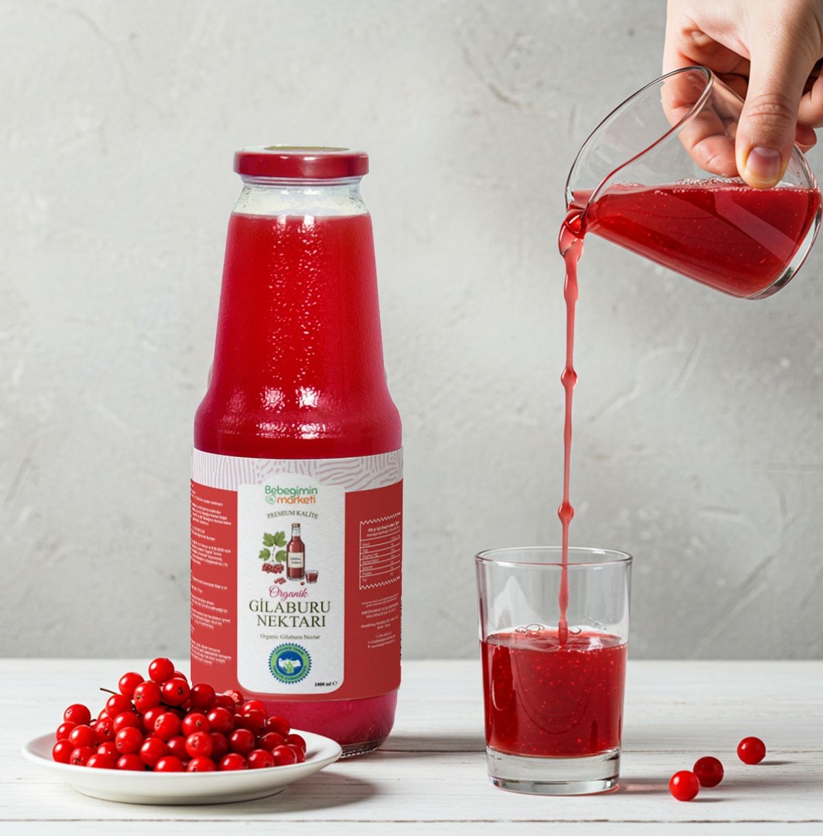 Organik Gilaburu Nektari 1000 ML