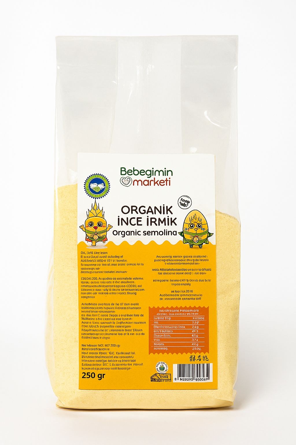 Organik Bebek İrmik 250 Gr