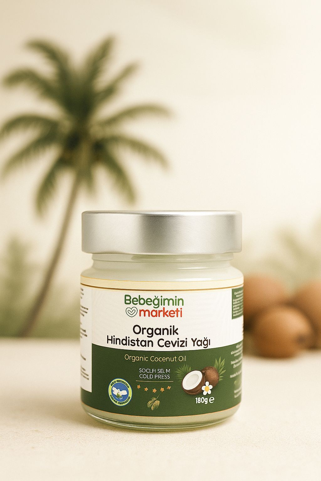 Organik Hindistan Cevizi Yağı 180 Gr