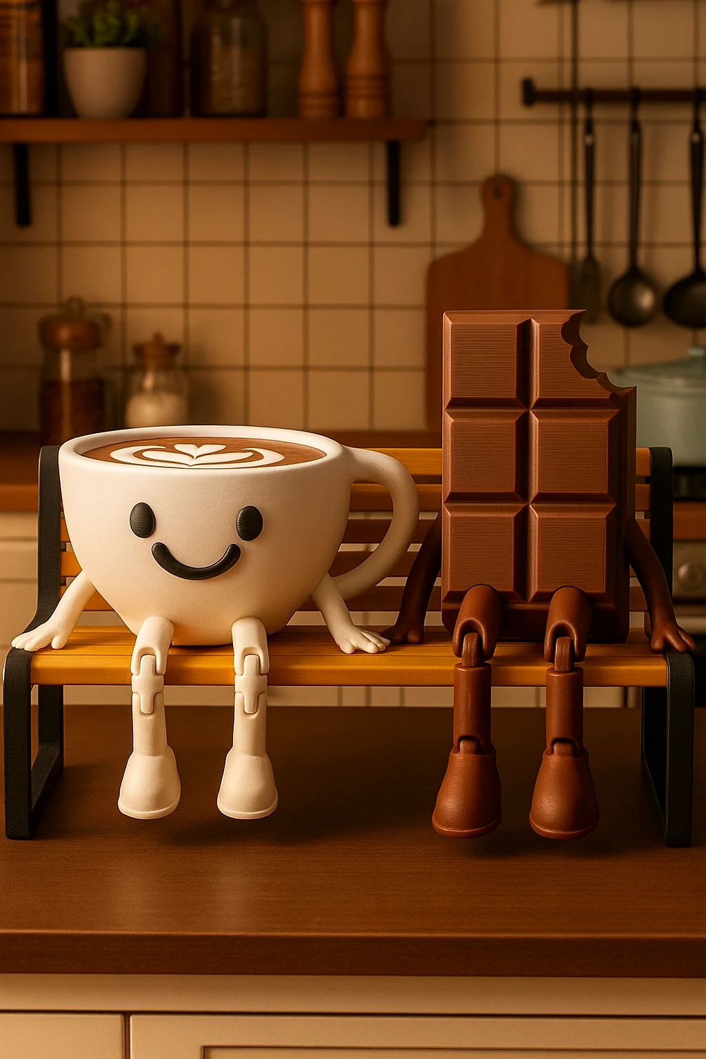 oturan çikolata ve espresso, kahve köşesi için tatlı bank