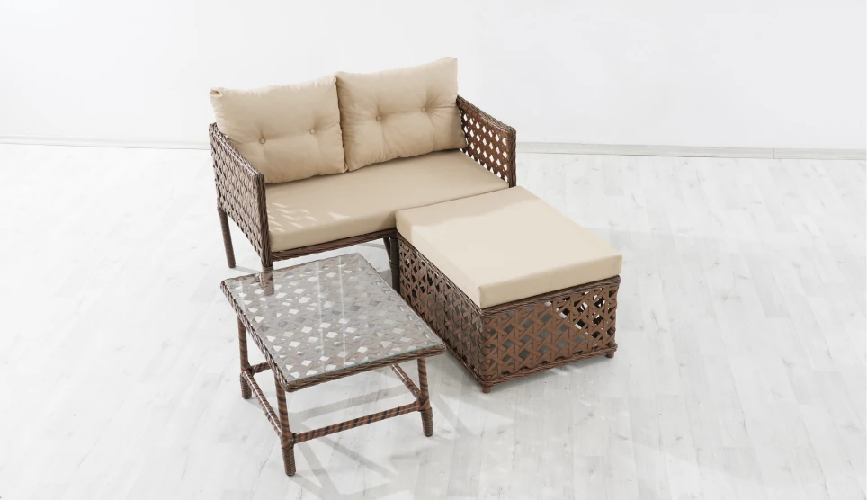 ASİL AÇIK KAHVE OTURMA SETİ