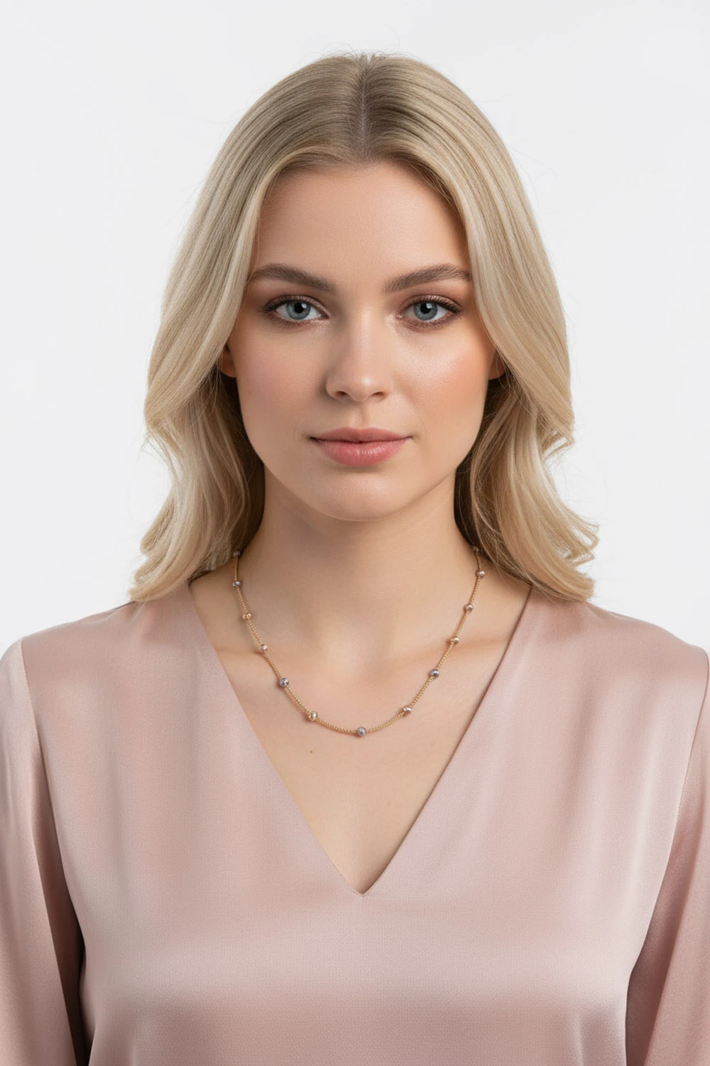 14 Ayar Altın Üç Renkli Dorika Toplu Kolye: Zarafeti Yansıtan Modern Tasarım 5,80 GR Ürün Kodu: KLY5463