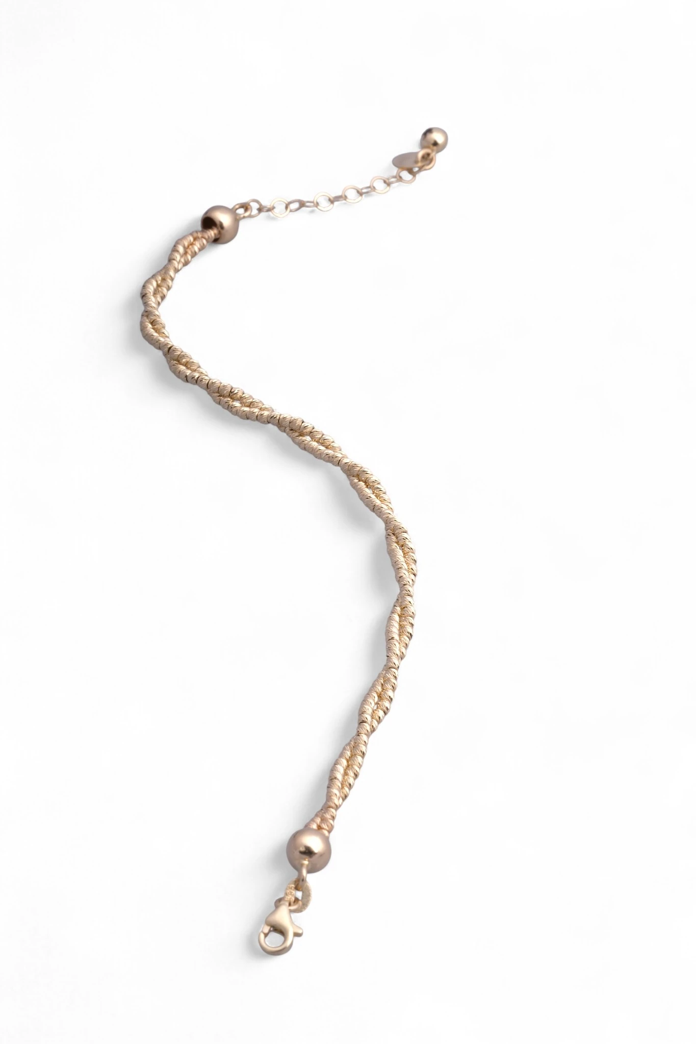 Işıltılı Burgu: 14 Ayar Altın Çift Sıralı Dorika Bileklik 17-20CM Ayarlı 7,15 GR Ürün Kodu: KNY6198