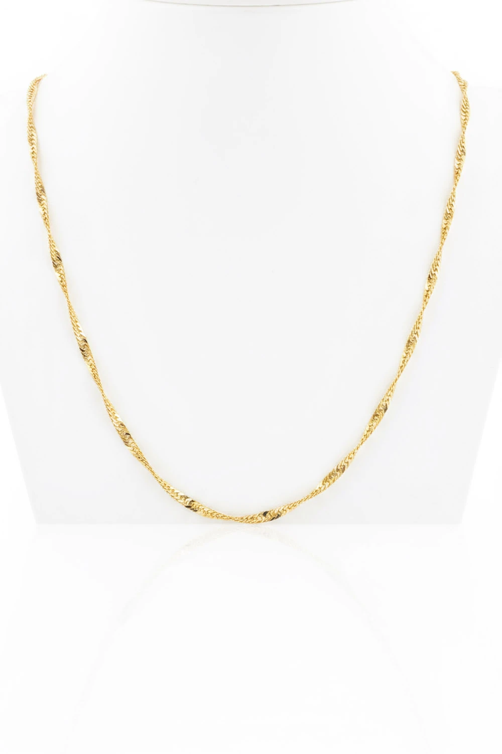 Işıltılı Dokunuş: 22 Ayar Altın Singapur Burgu Zincir 7,18 gr Ürün Kodu ZNC2933