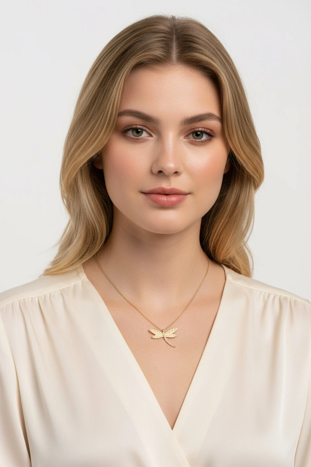 14 Ayar Altın Işıltılı Yusufçuk Kolye: Detaylı Zanaatkarlık ve Göz Alıcı Parlaklık 2,23 GR Ürün Kodu: KLY5460