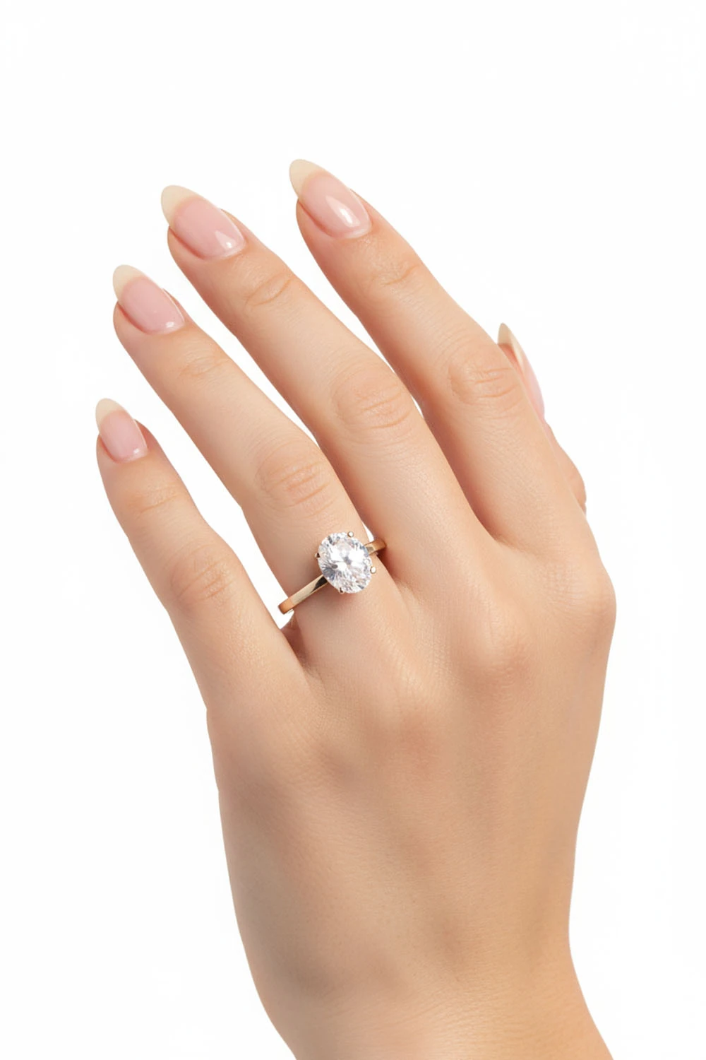 Zarafetin Oval Dokunuşu: 14 Ayar Altın Oval Kesim Zirkon Tektaş Yüzük 2,30 GR Ürün Kodu: YZ08572