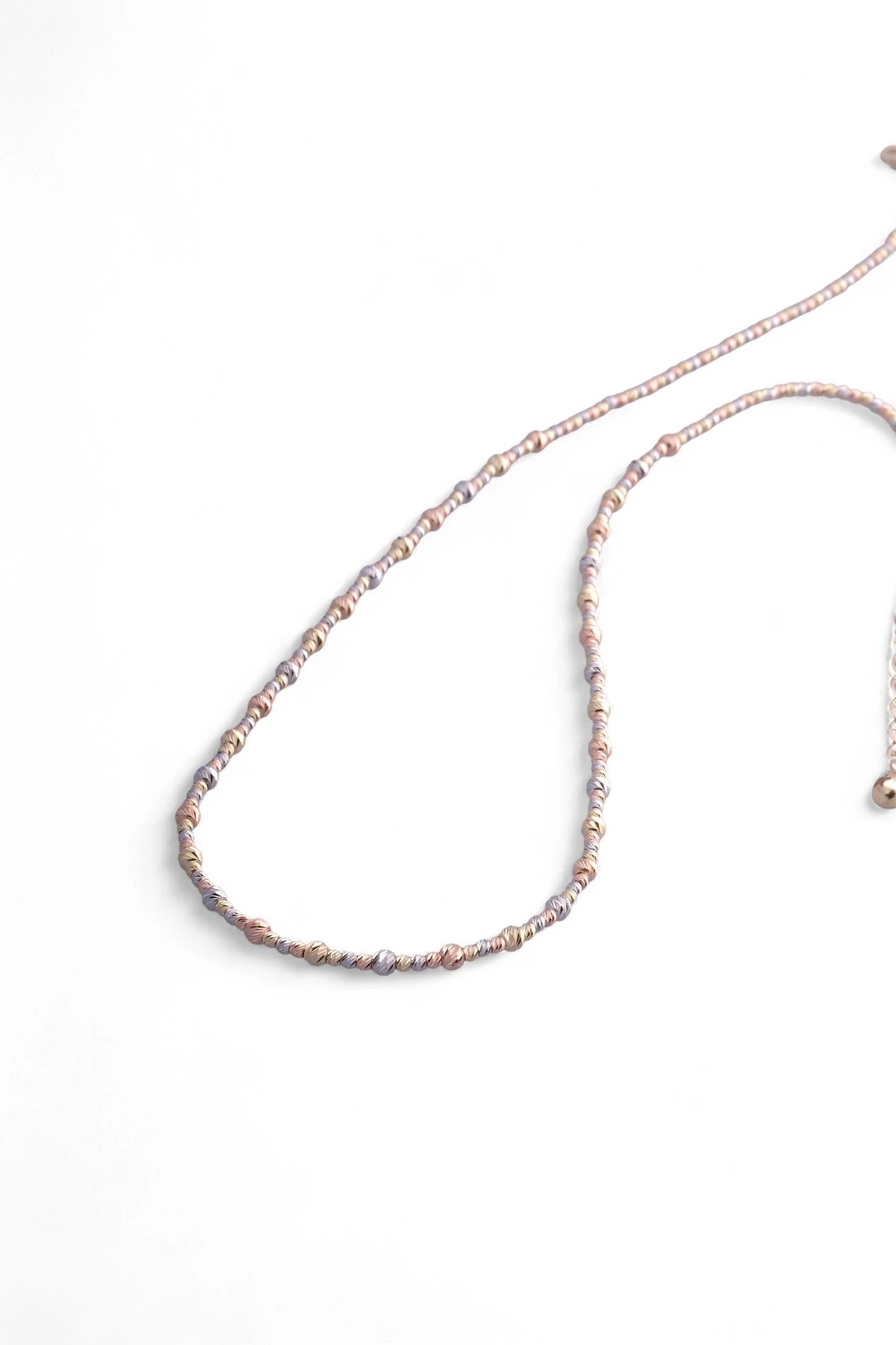 Üç Rengin Büyüsü: 14 Ayar Tricolor Dorika Toplu Altın Kolye 44CM 9,28 GR Ürün Kodu: GRD1746